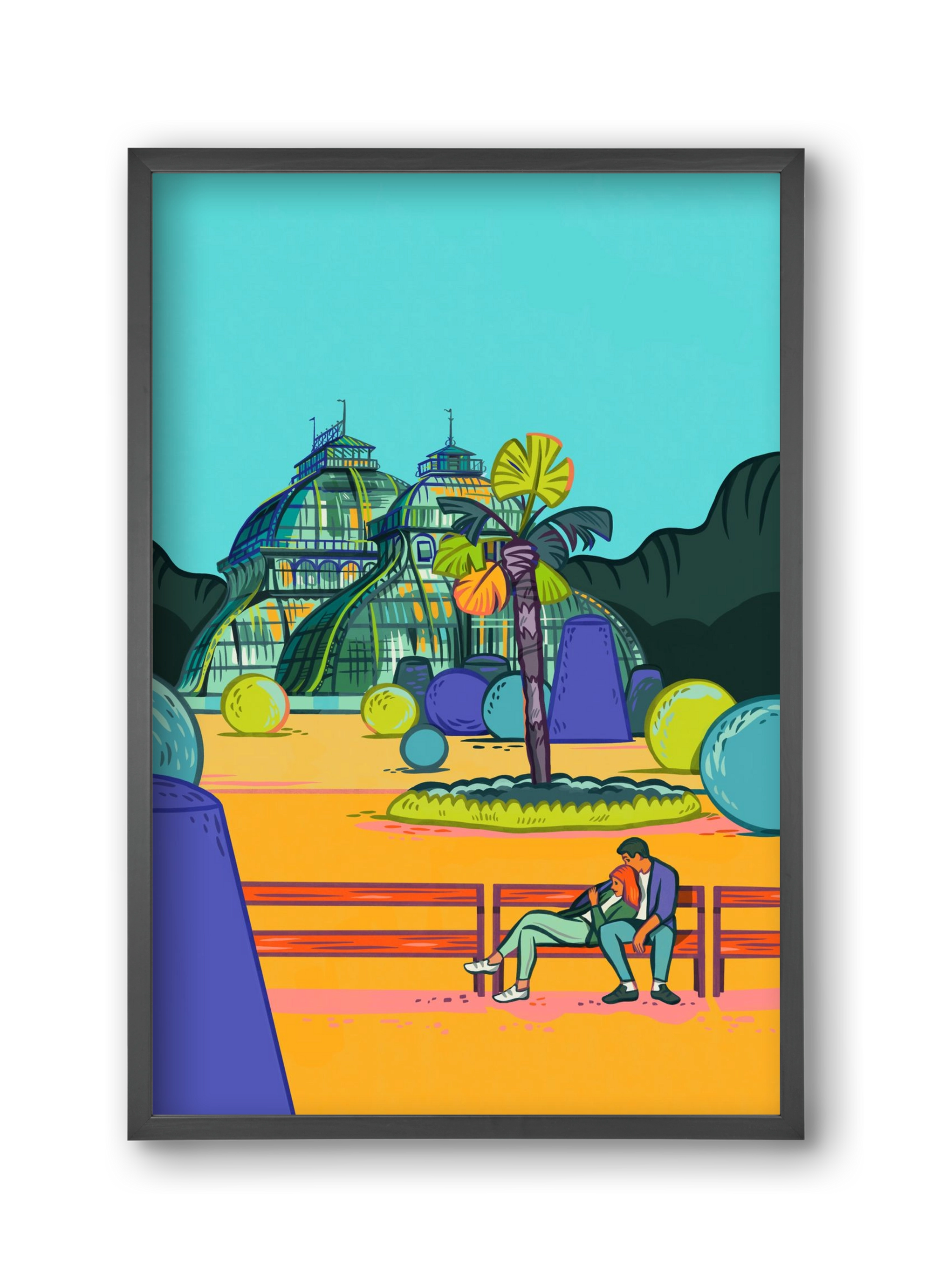 Palmenhaus (Wien-Schönbrunn), 30x45 cm (30x45 cm), Fekete keret