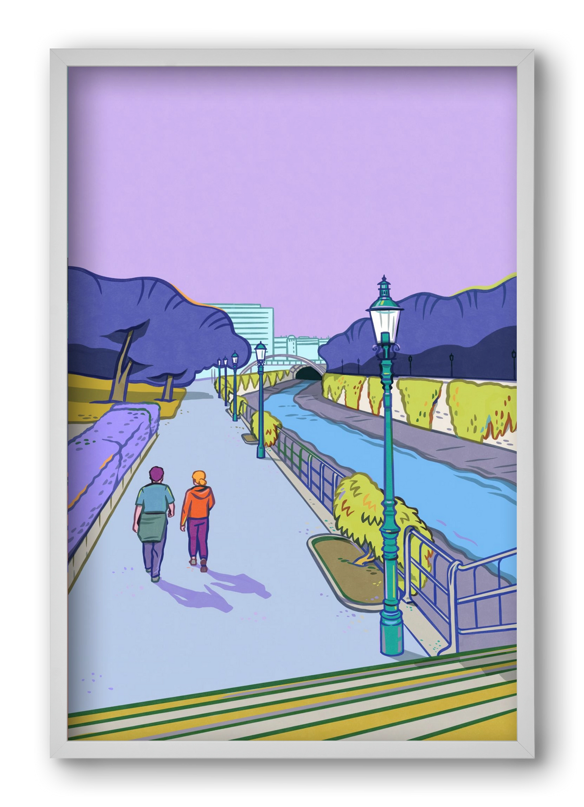 Stadtpark - Wien, 40x60 cm (40x60 cm), Fehér keret