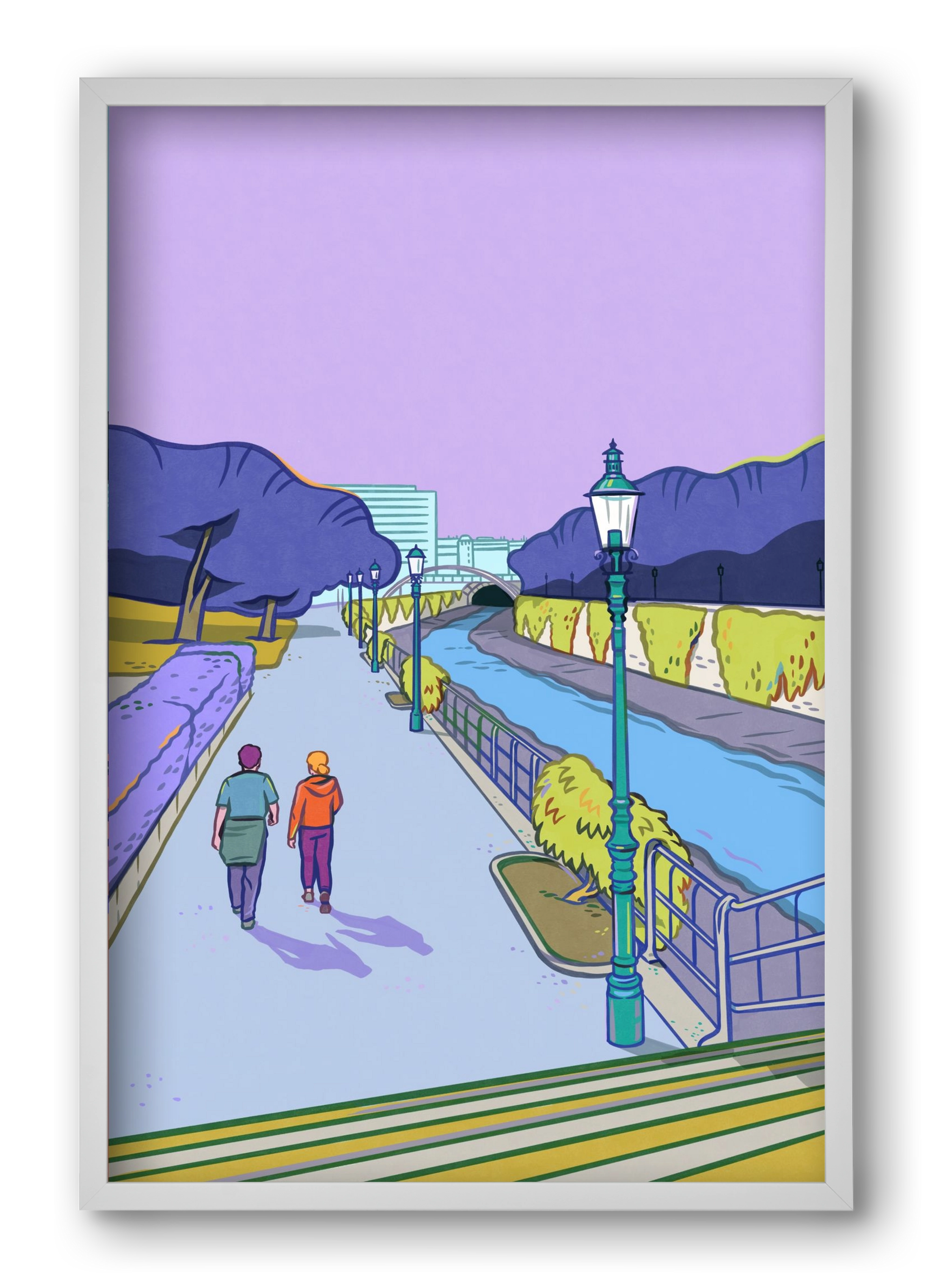 Stadtpark - Wien, 40x60 cm (40x60 cm), Fehér keret