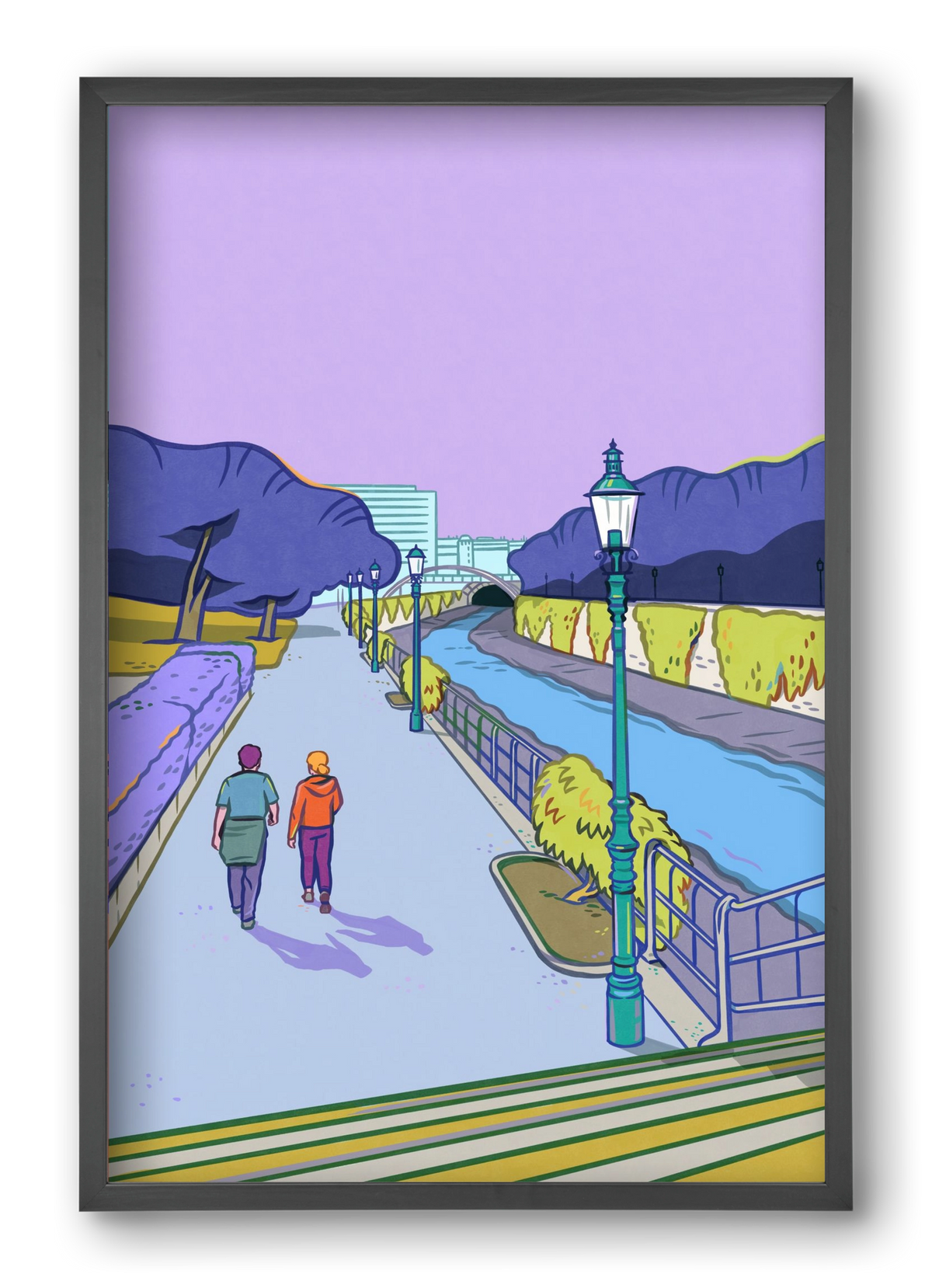 Stadtpark - Wien, 40x60 cm (40x60 cm), Fekete keret