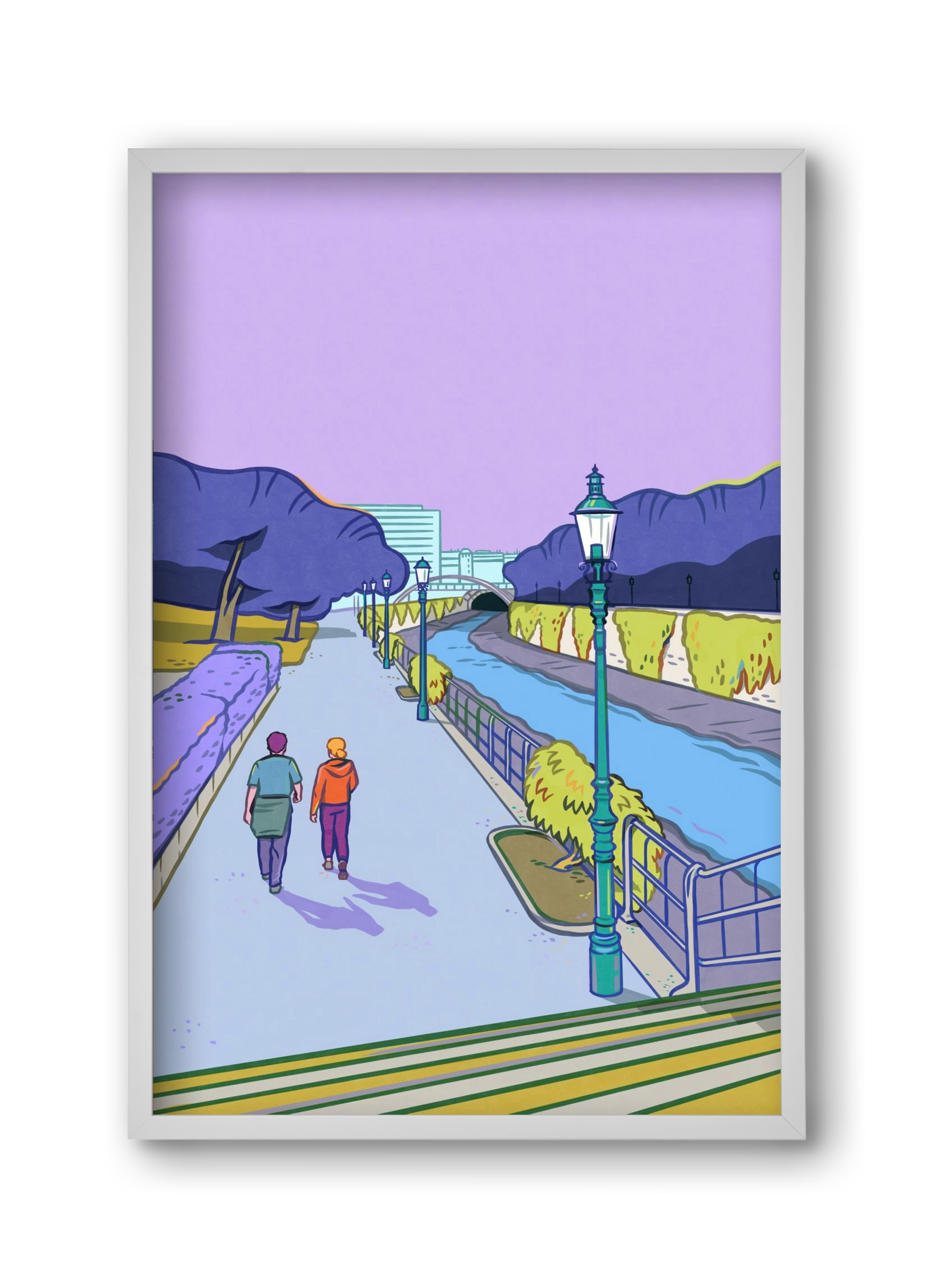 Stadtpark - Wien, 30x45 cm (30x45 cm), Fehér keret