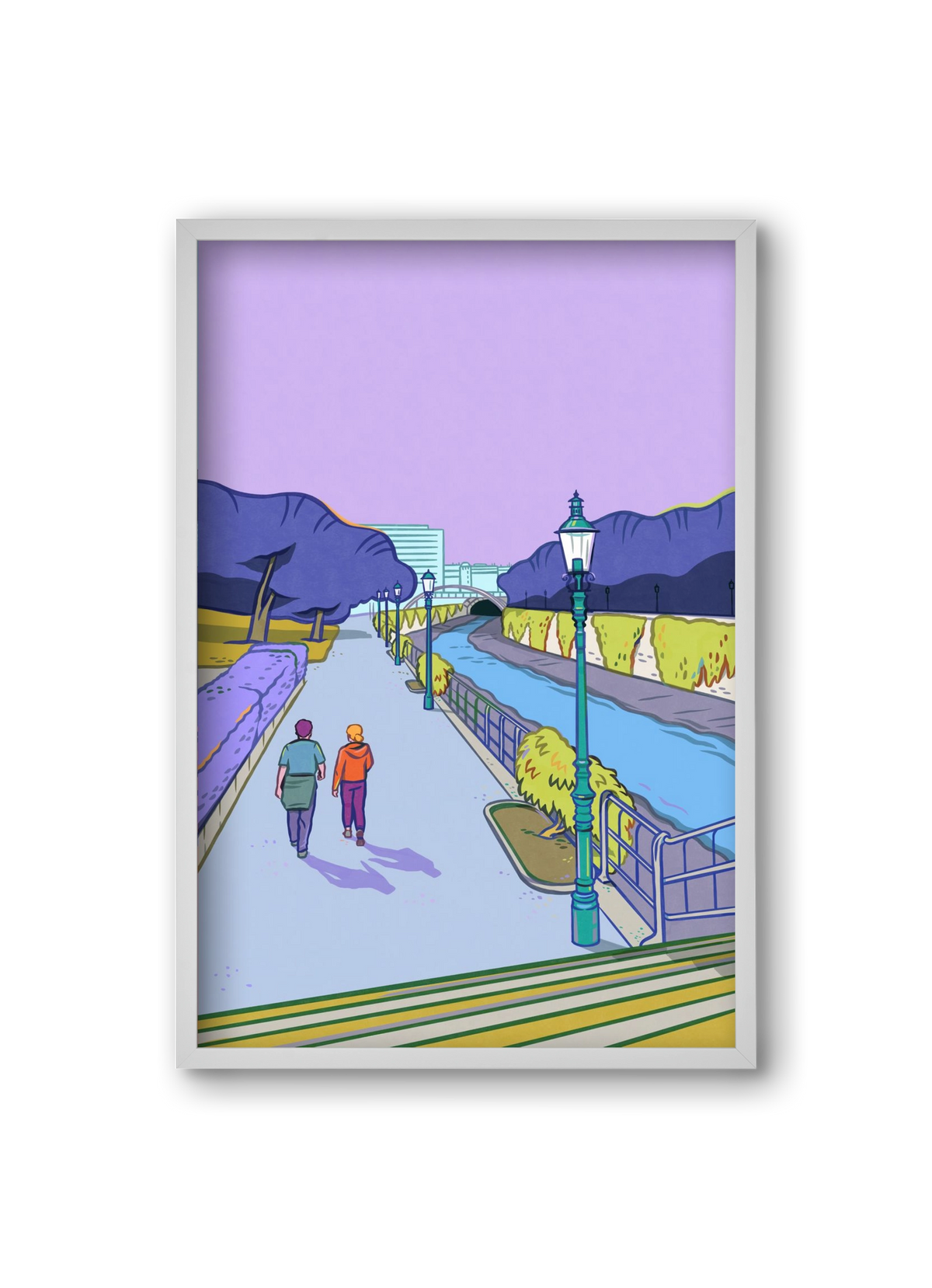 Stadtpark - Wien, 20x30 cm (20x30 cm), Fehér keret