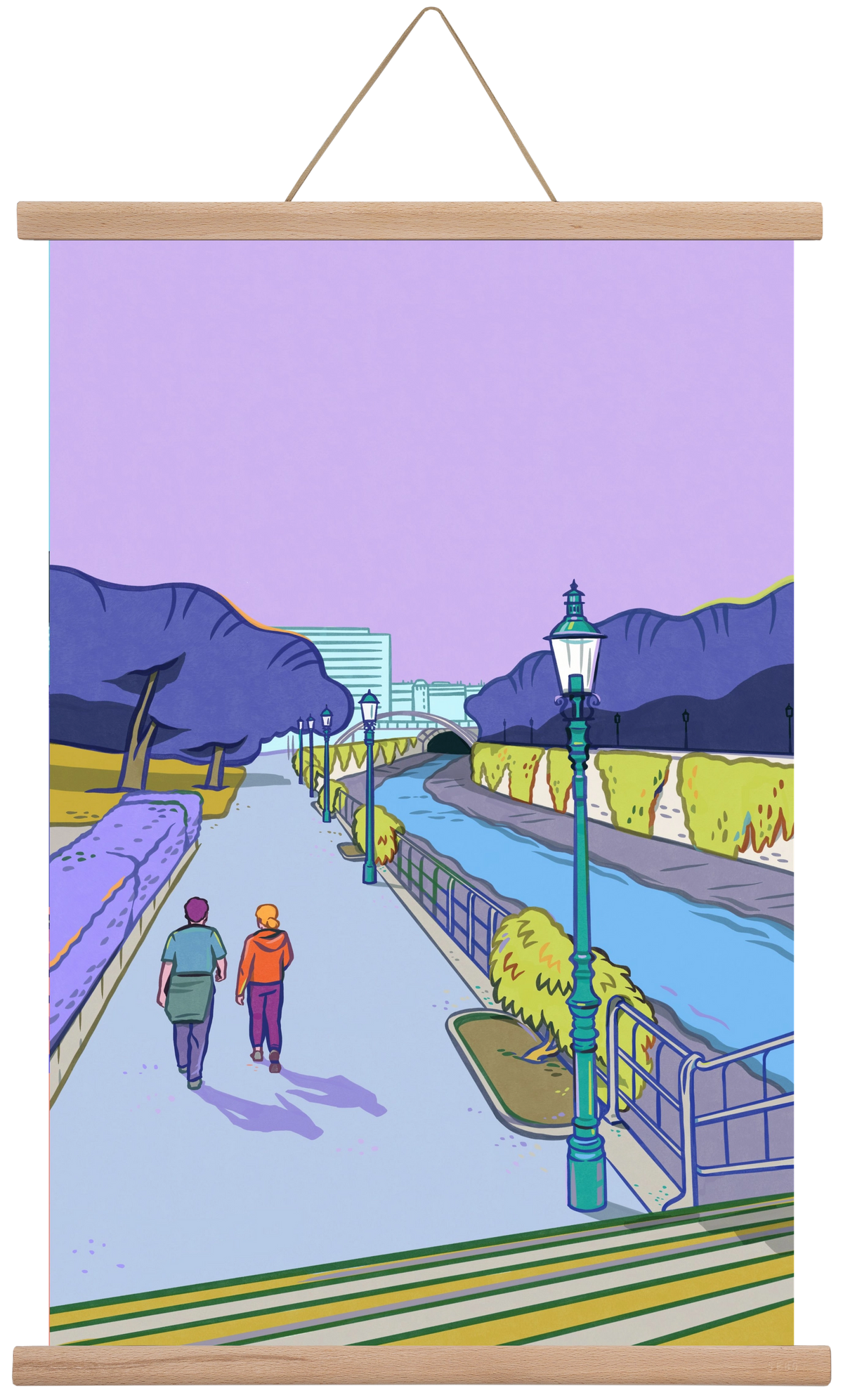 Stadtpark - Wien, 40x60 cm (40x60 cm), Tölgy akasztó