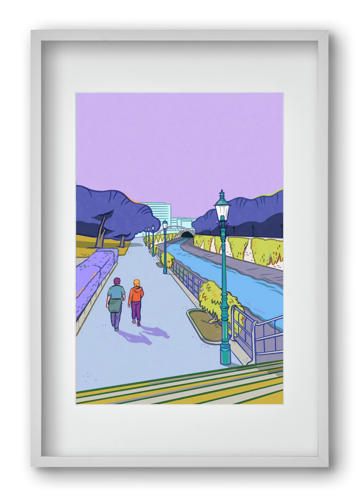 Stadtpark - Wien, 40x60 cm (30x45 cm), Fehér keret, paszpartuval