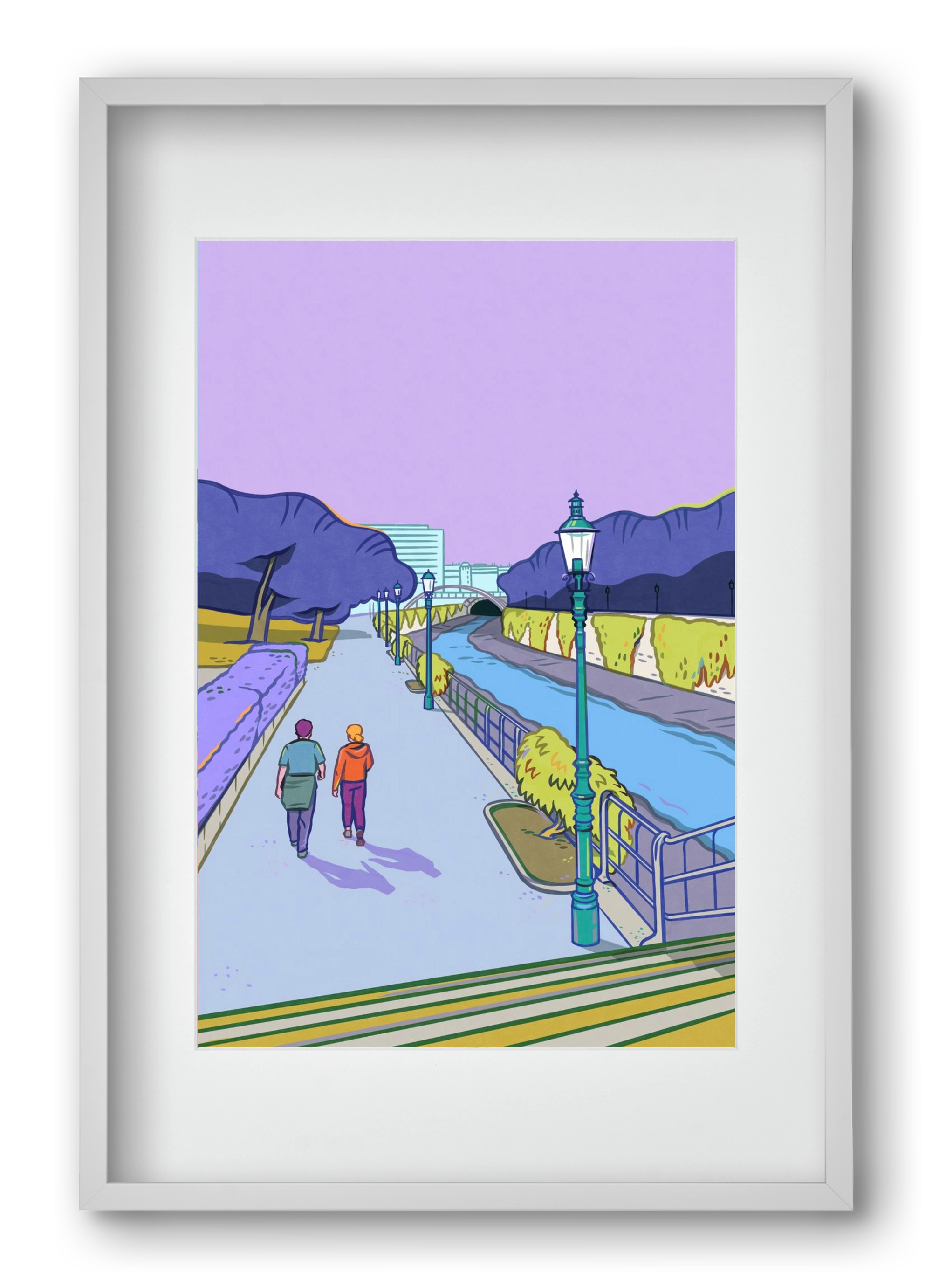 Stadtpark - Wien, 40x60 cm (30x45 cm), Fehér keret, paszpartuval