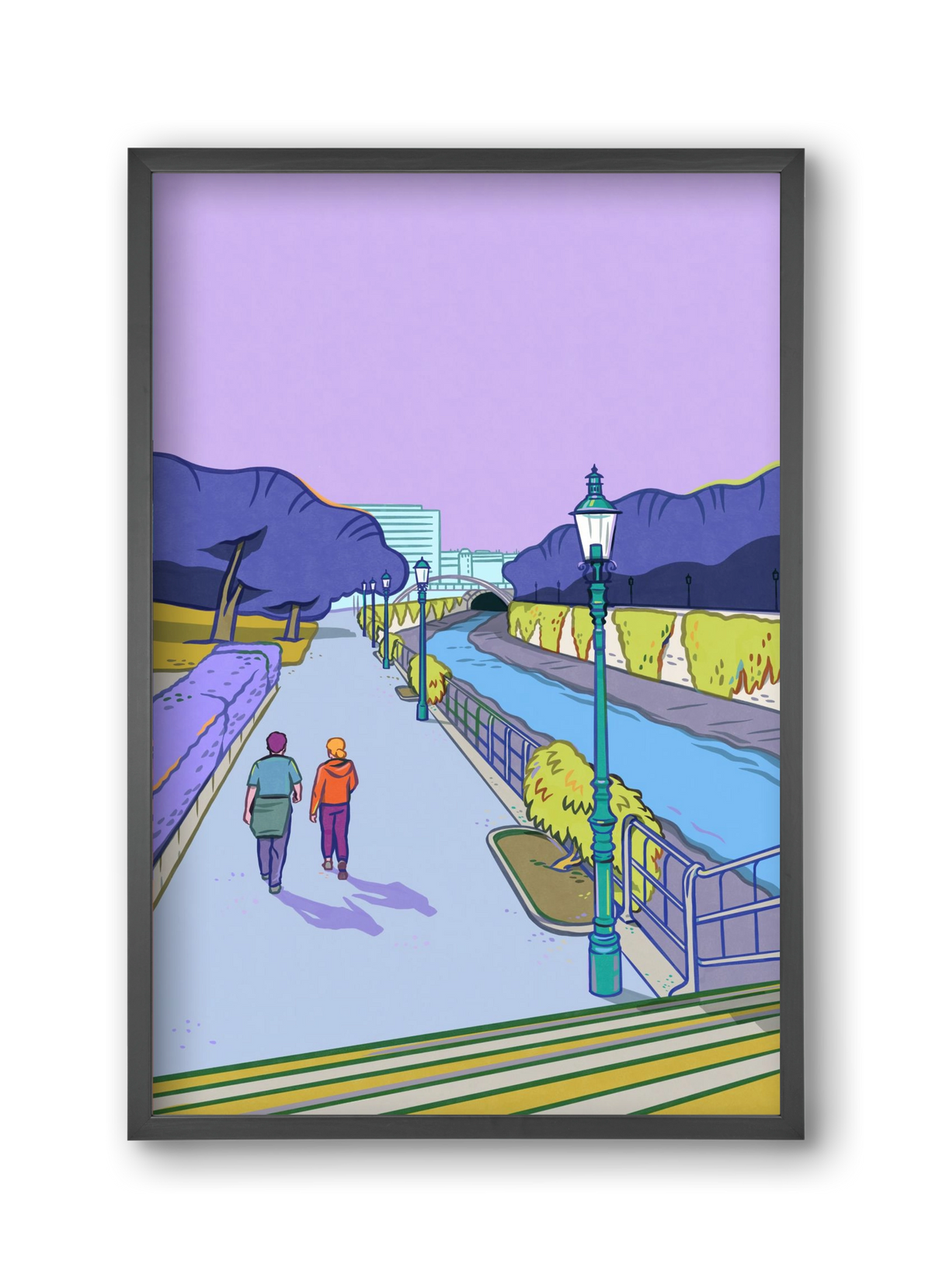 Stadtpark - Wien, 30x45 cm (30x45 cm), Fekete keret