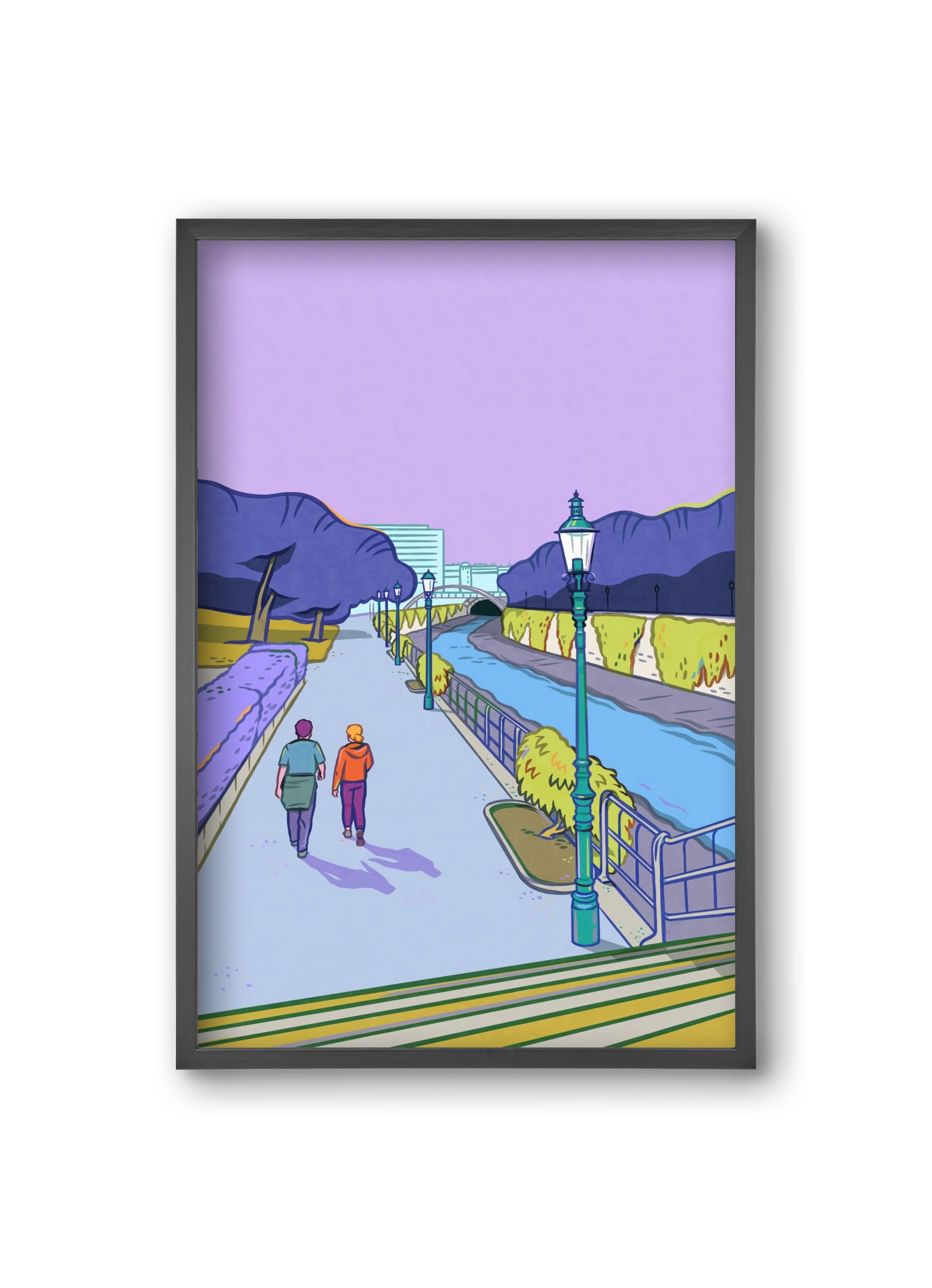 Stadtpark - Wien, 20x30 cm (20x30 cm), Fekete keret