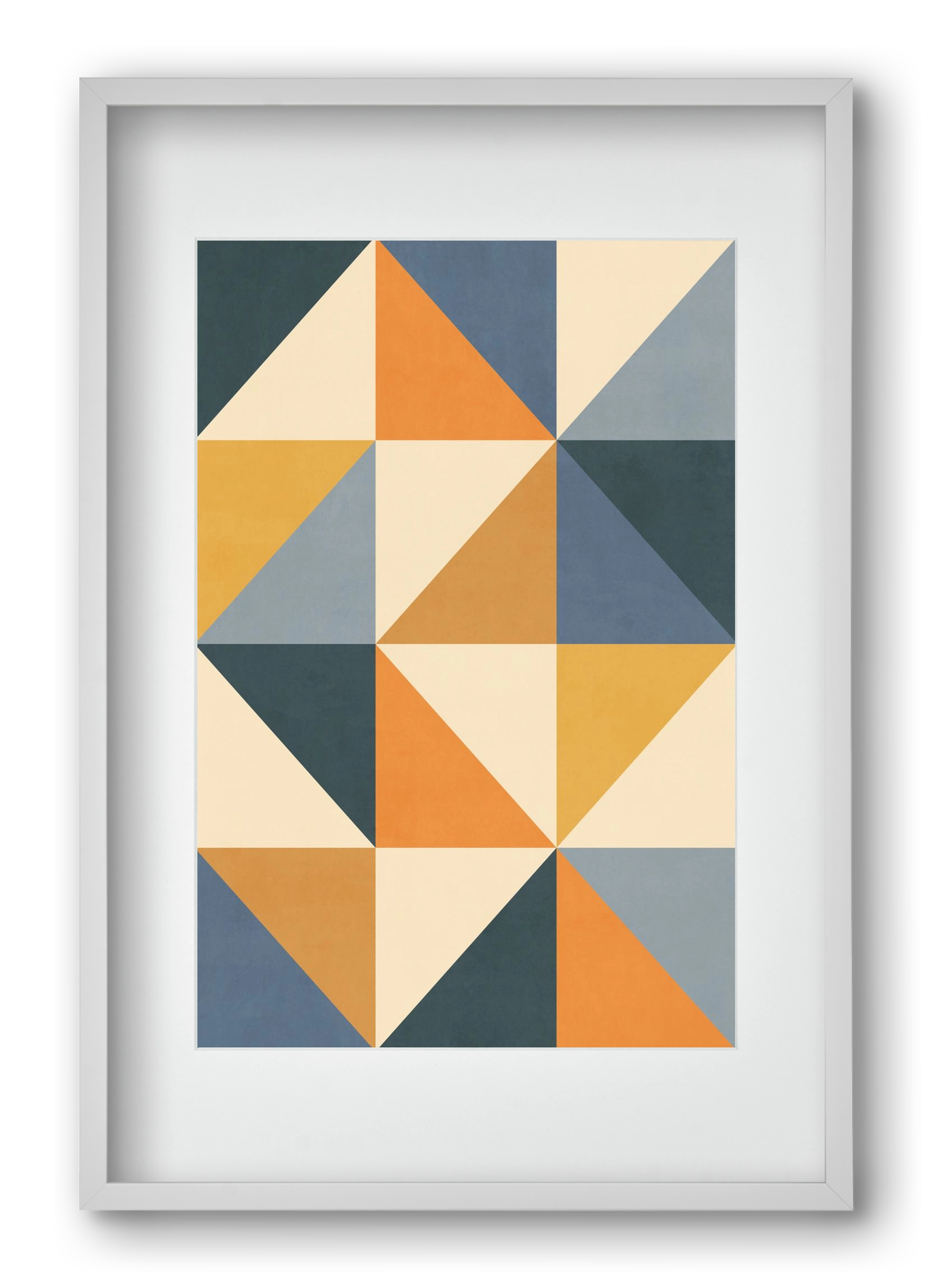 Triangle Composition 01, 40x60 cm (30x45 cm), Fehér keret, paszpartuval