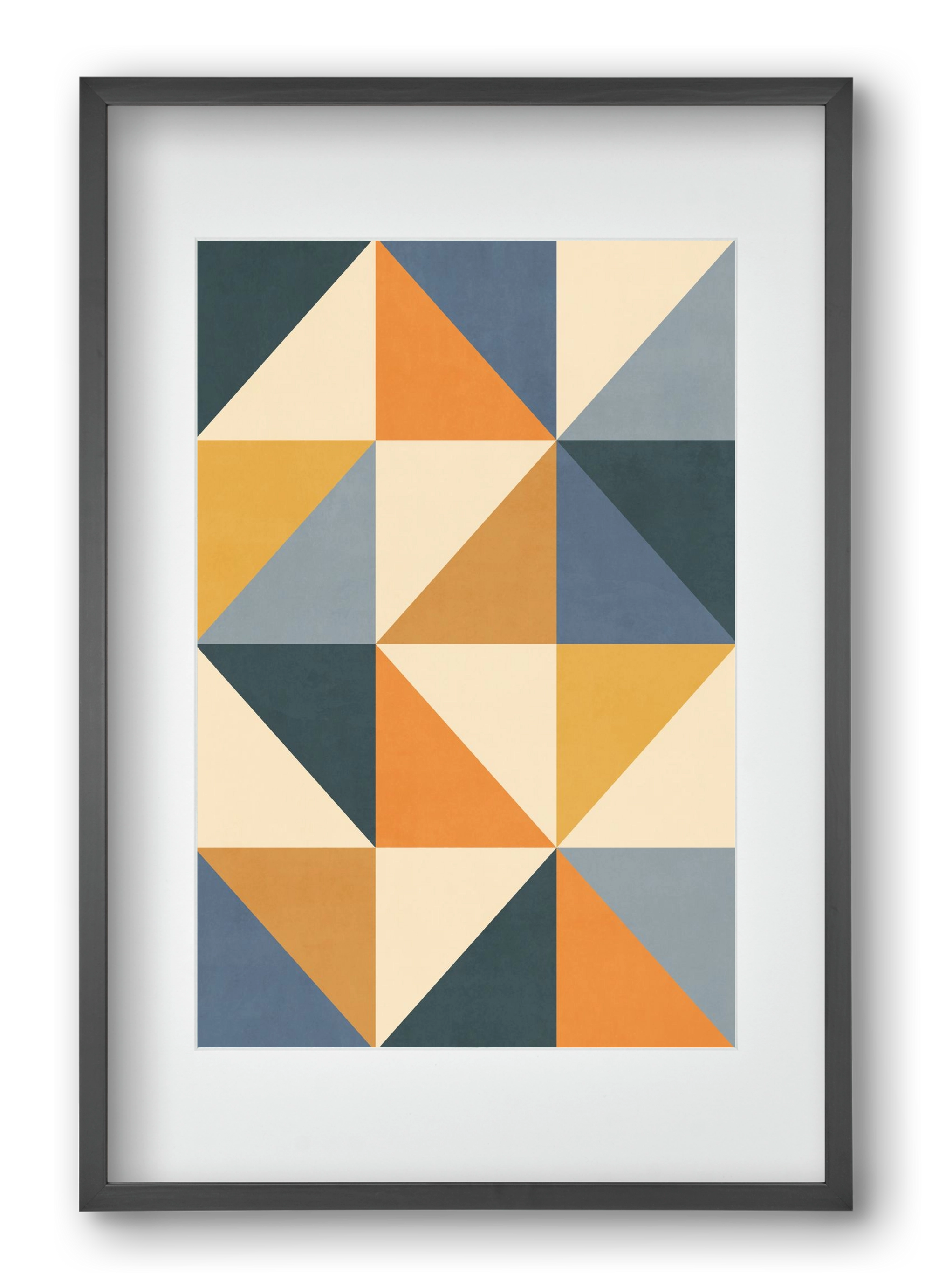 Triangle Composition 01, 40x60 cm (30x45 cm), Fekete keret, paszpartuval