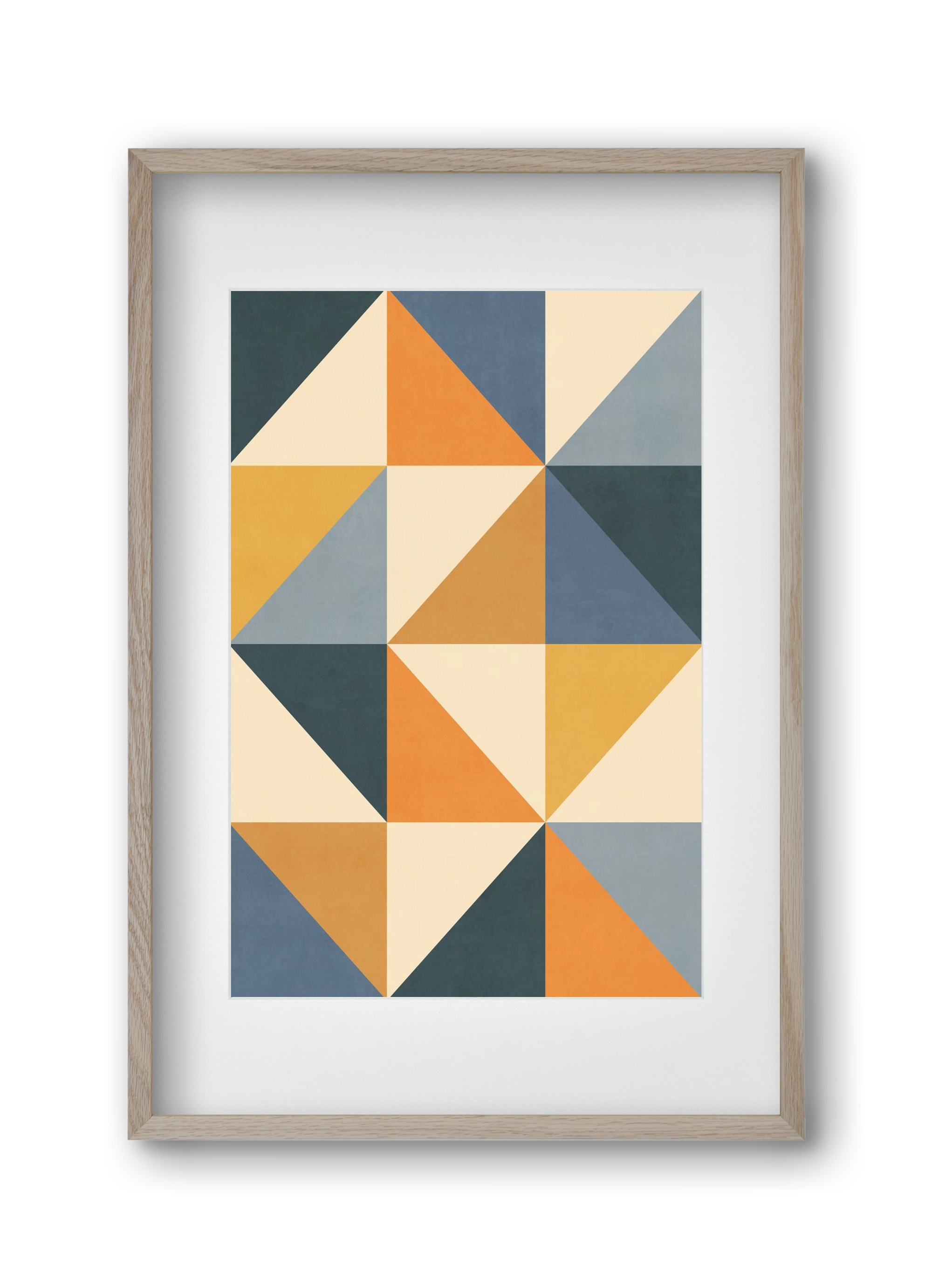 Triangle Composition 01, 30x45 cm (20x30 cm), Tölgy keret, paszpartuval