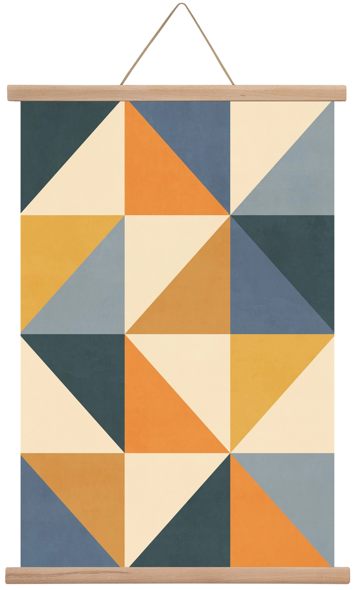 Triangle Composition 01, 40x60 cm (40x60 cm), Tölgy akasztó
