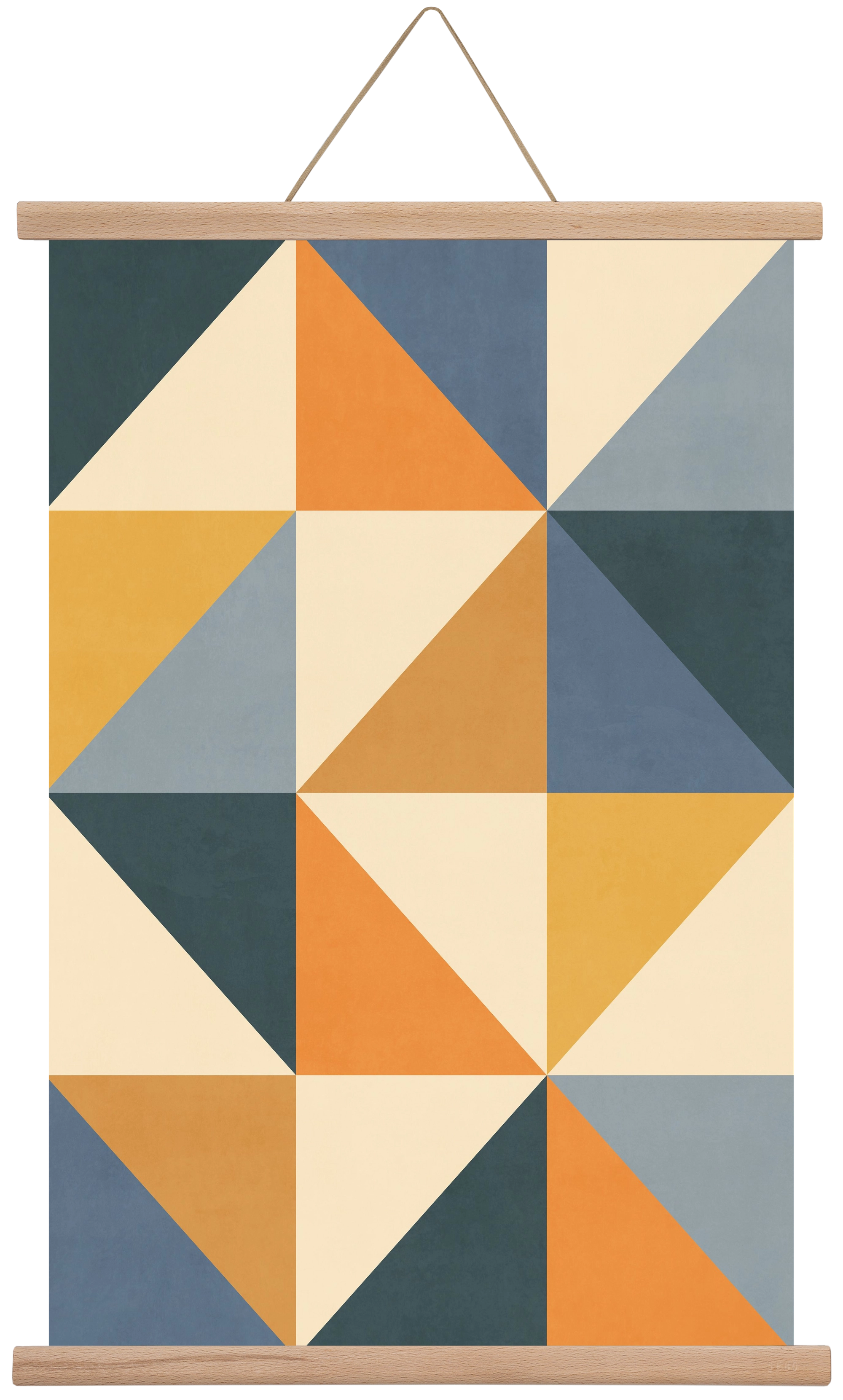 Triangle Composition 01, 40x60 cm (40x60 cm), Tölgy akasztó