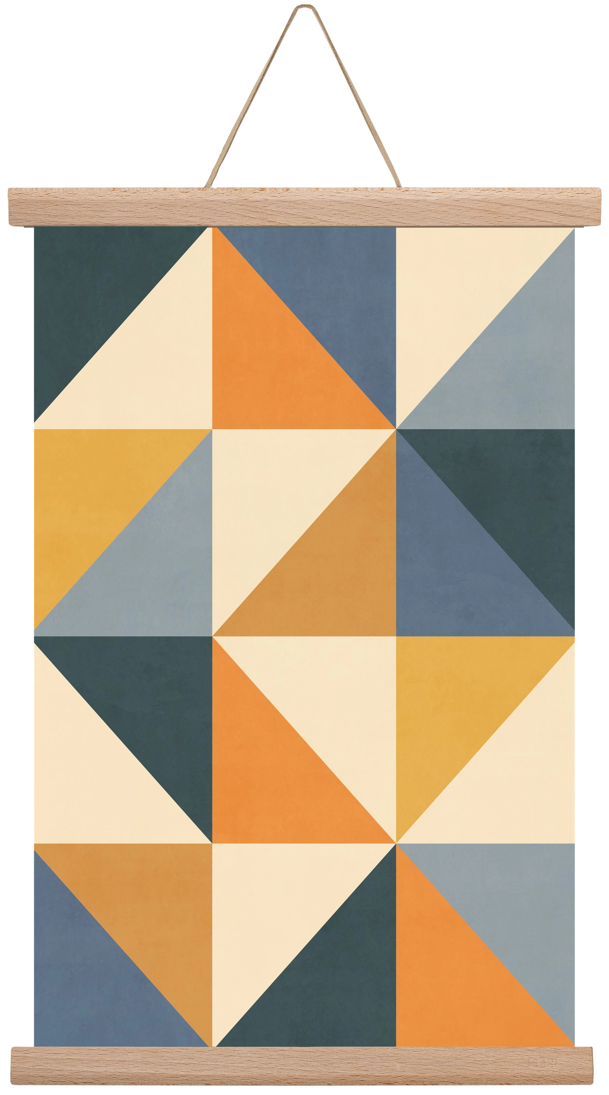 Triangle Composition 01, 30x45 cm (30x45 cm), Tölgy akasztó