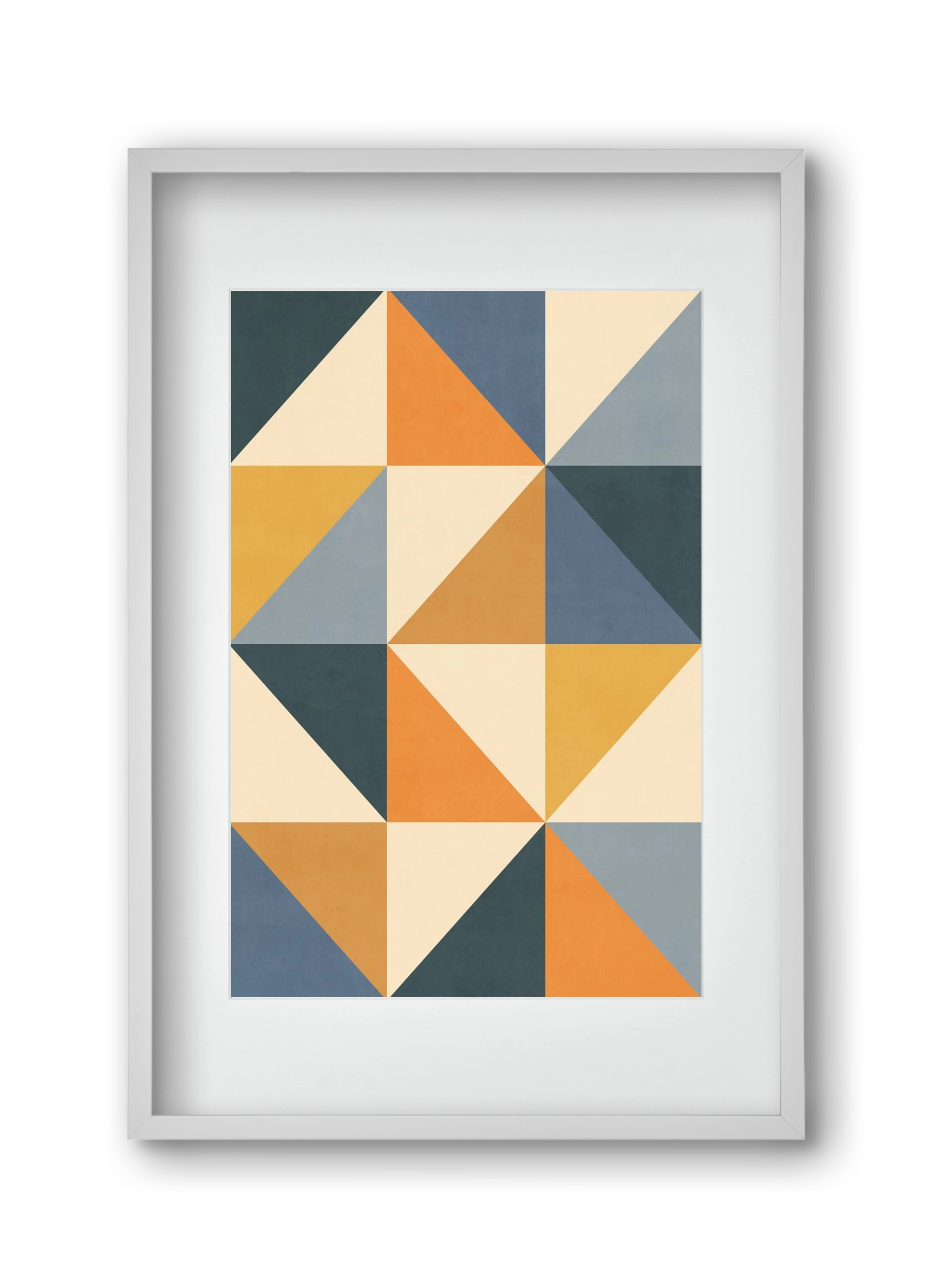 Triangle Composition 01, 30x45 cm (20x30 cm), Fehér keret, paszpartuval