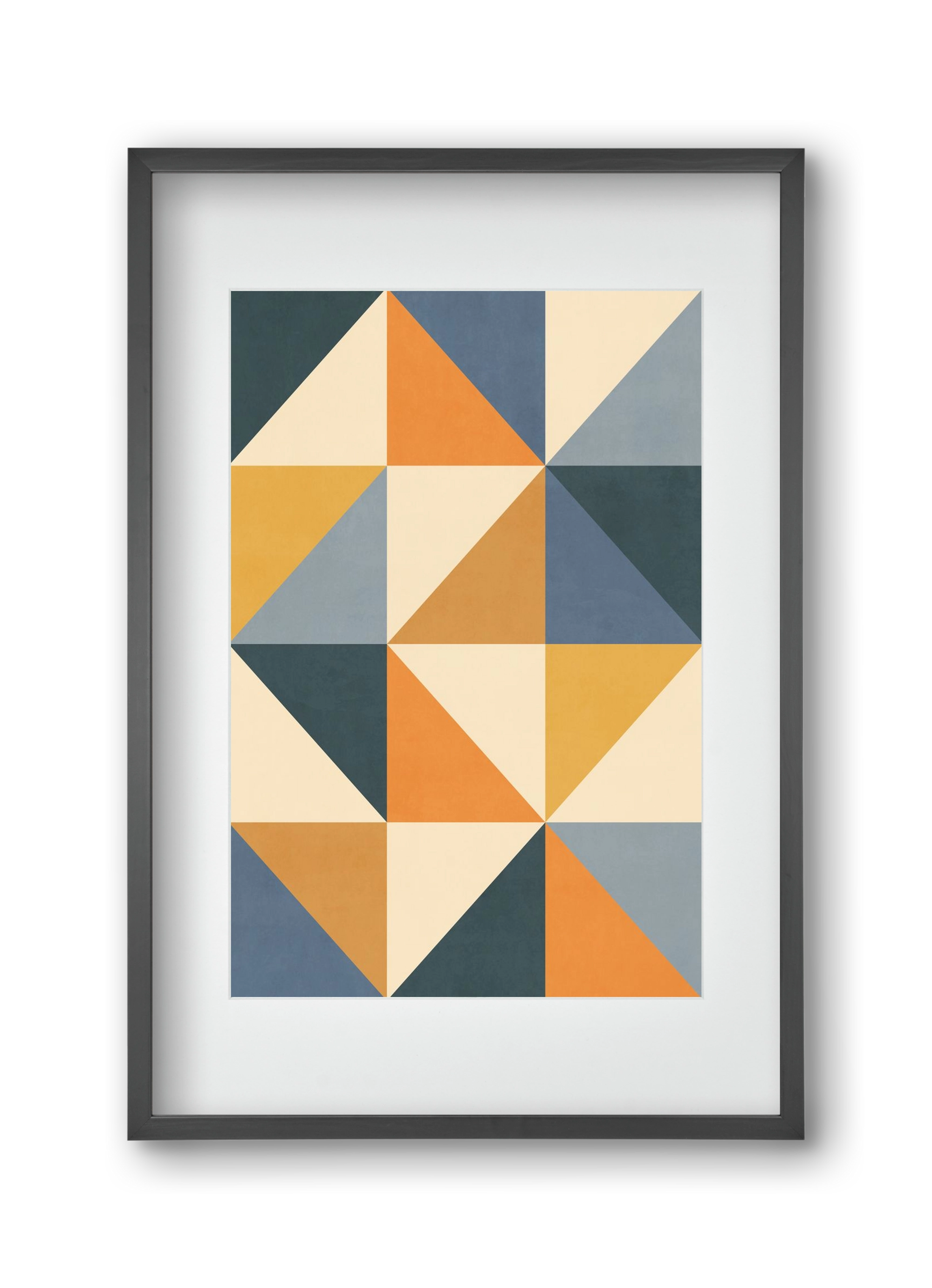 Triangle Composition 01, 30x45 cm (20x30 cm), Fekete keret, paszpartuval