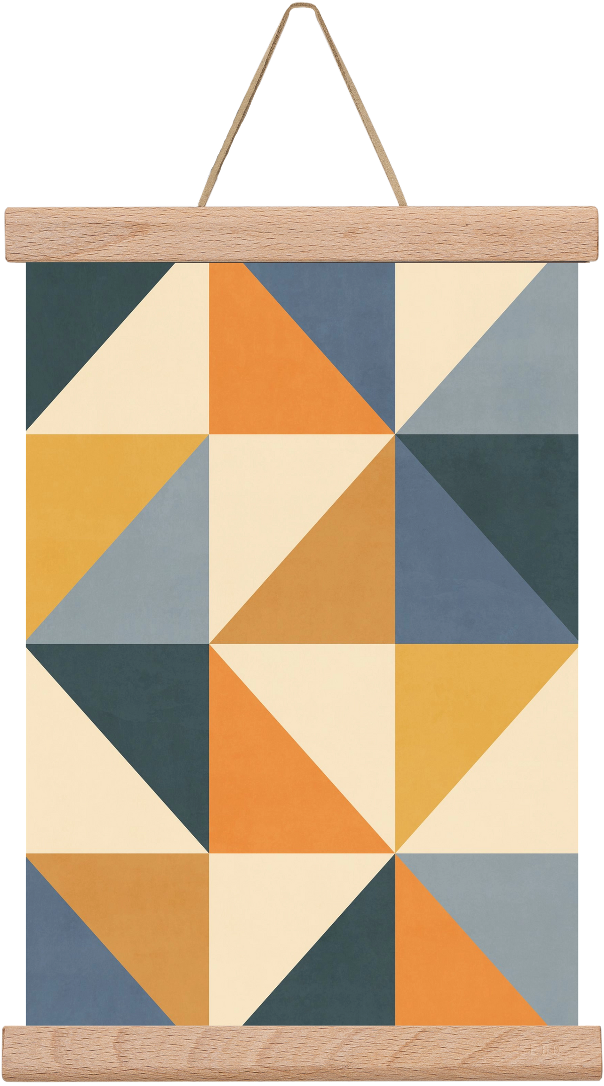 Triangle Composition 01, 20x30 cm (20x30 cm), Tölgy akasztó