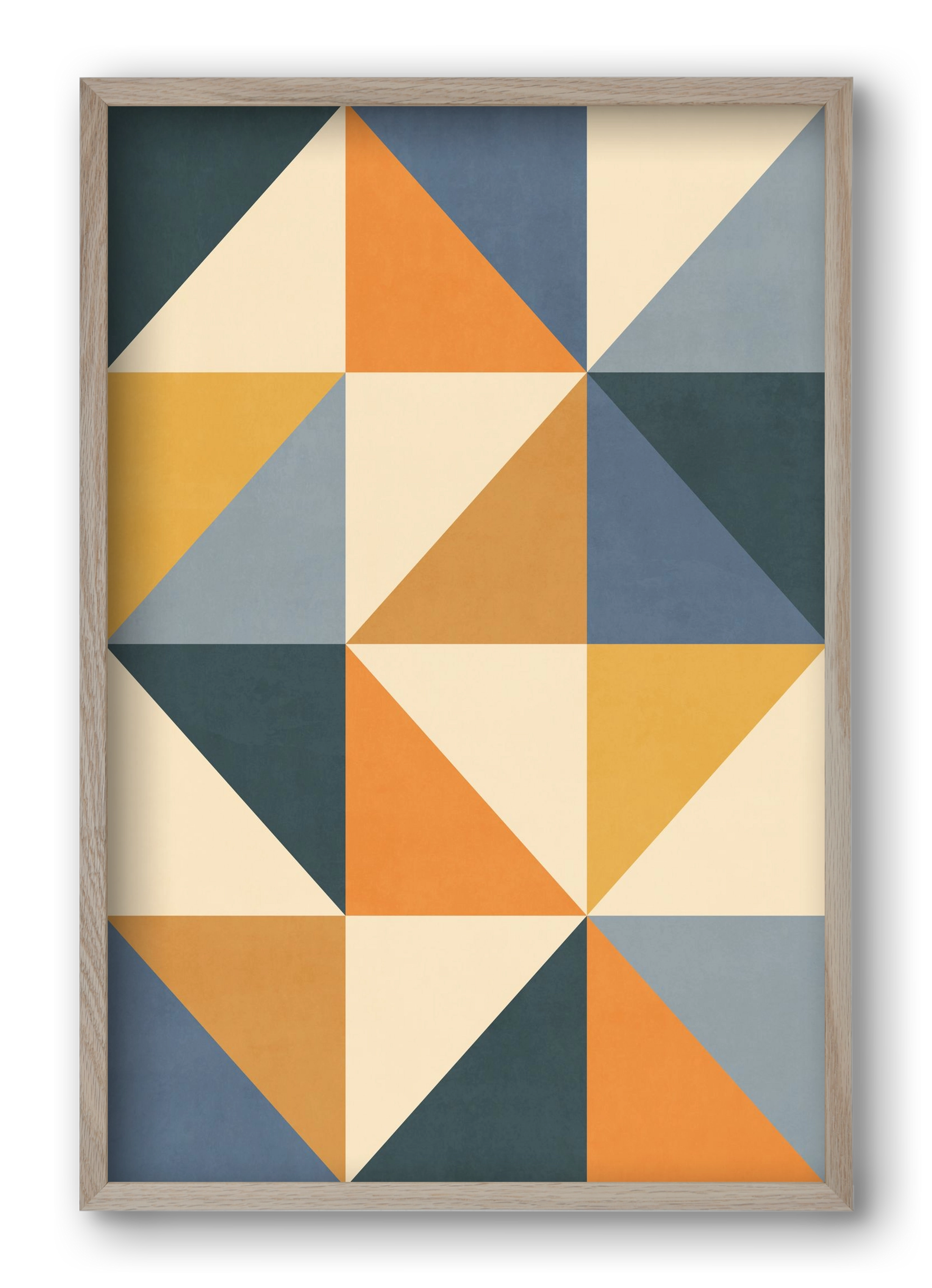 Triangle Composition 01, 40x60 cm (40x60 cm), Tölgy keret