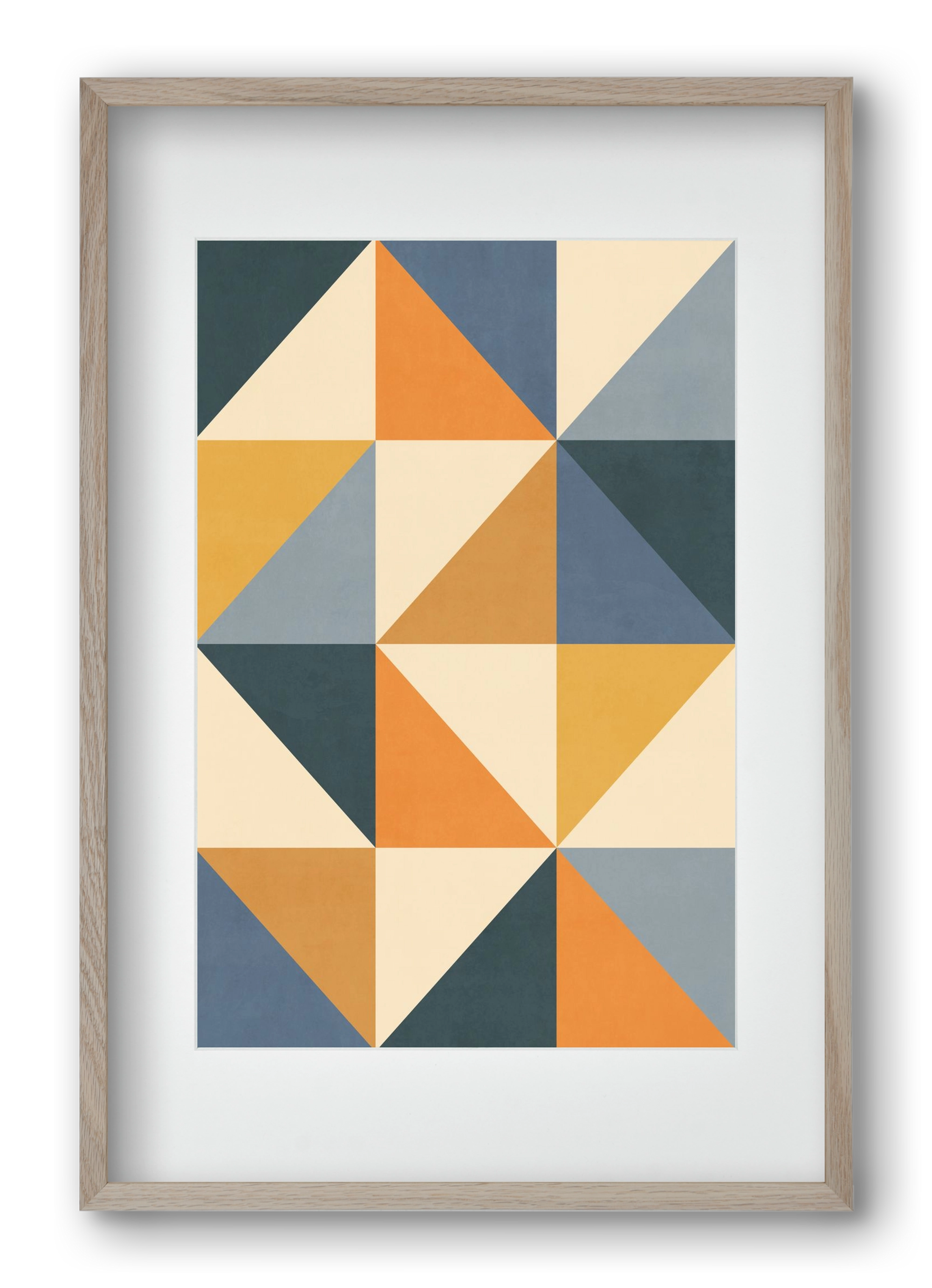 Triangle Composition 01, 40x60 cm (30x45 cm), Tölgy keret, paszpartuval