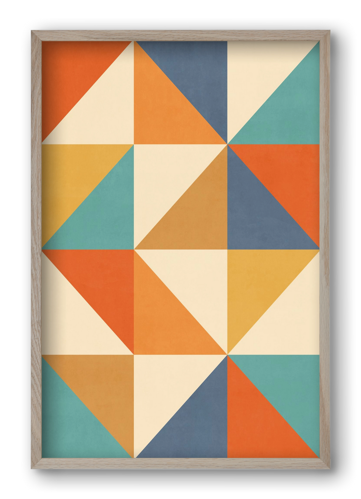 Triangle Composition 02, 40x60 cm (40x60 cm), Tölgy keret