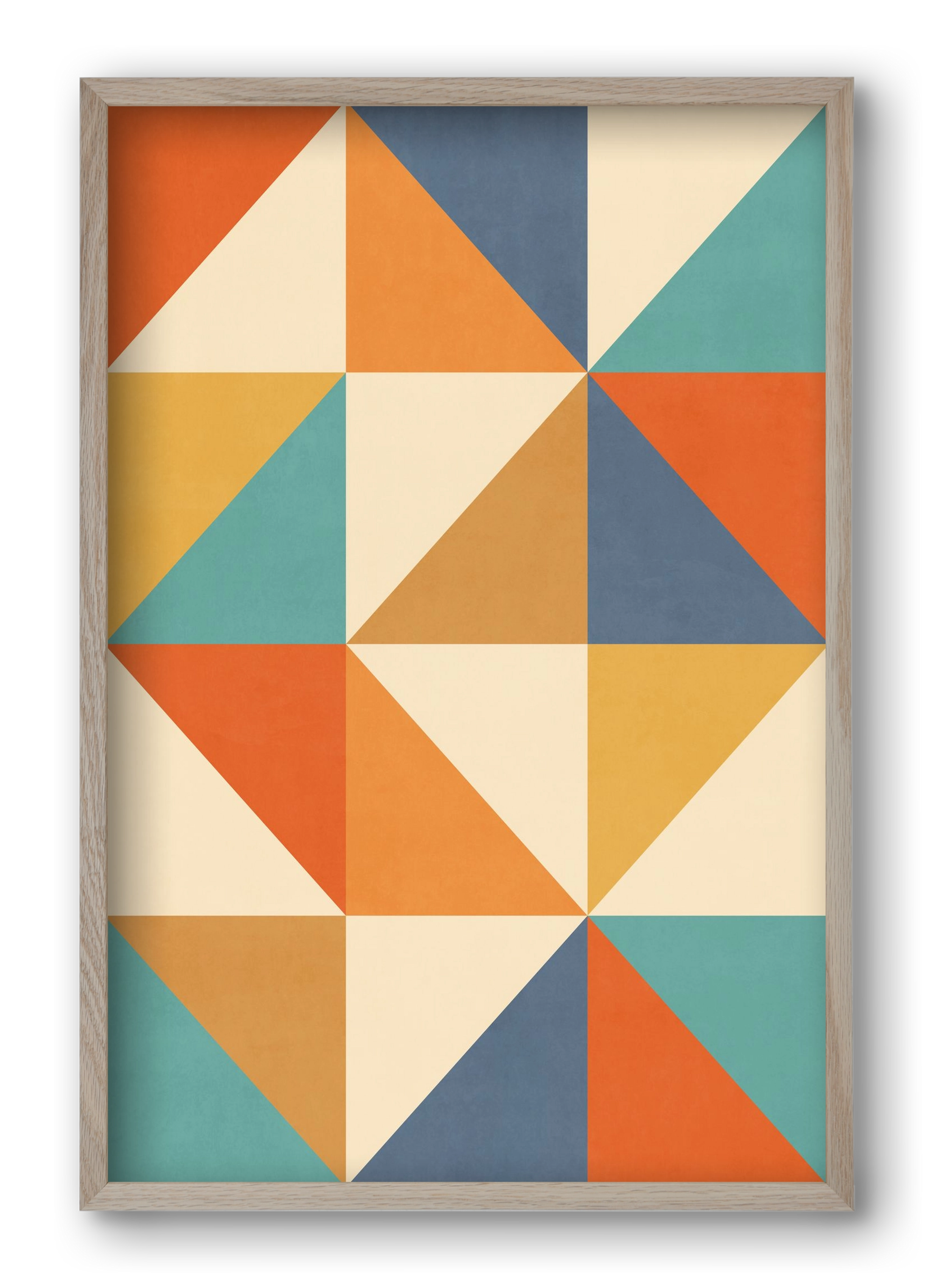 Triangle Composition 02, 40x60 cm (40x60 cm), Tölgy keret