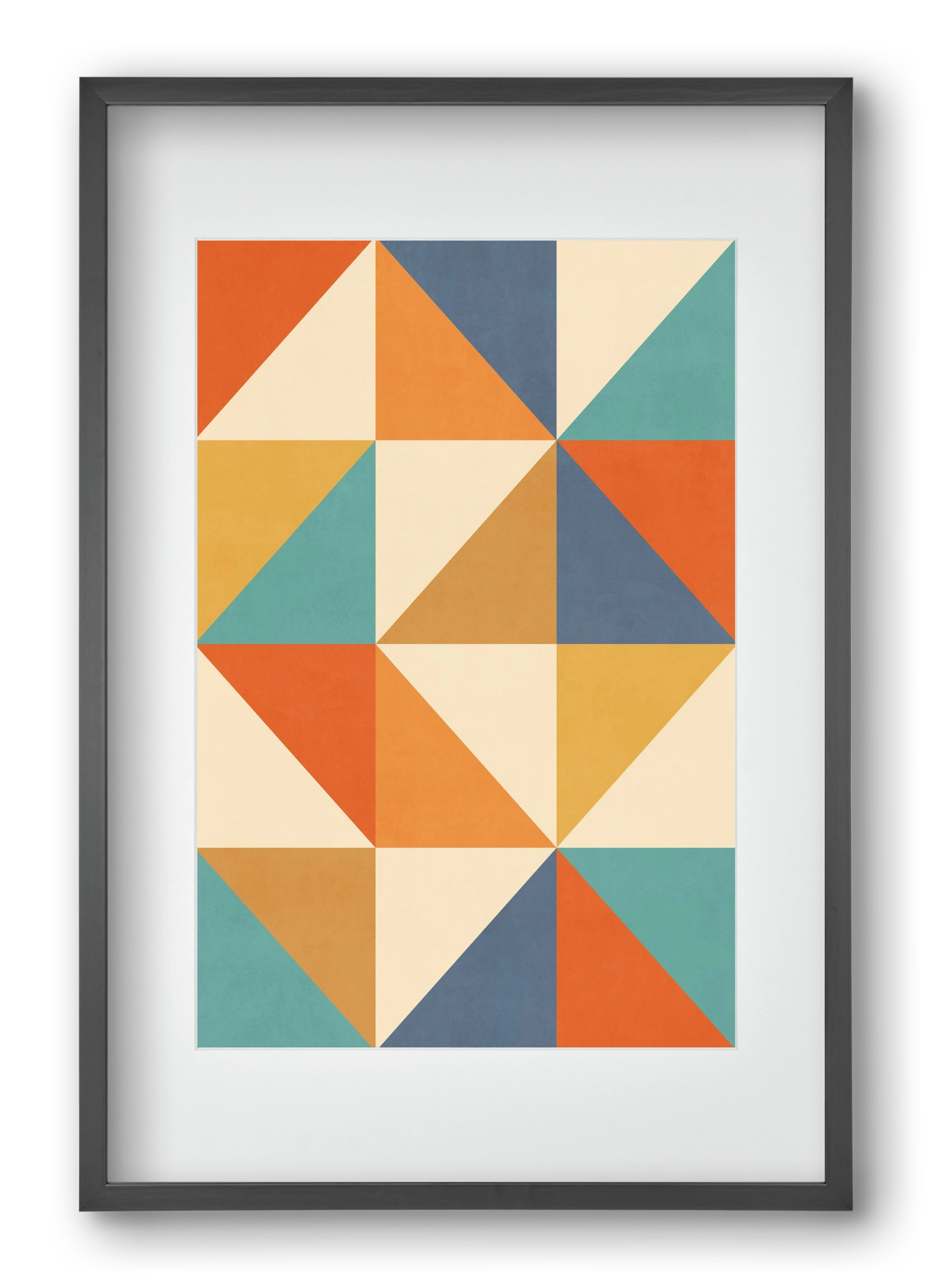 Triangle Composition 02, 40x60 cm (30x45 cm), Fekete keret, paszpartuval