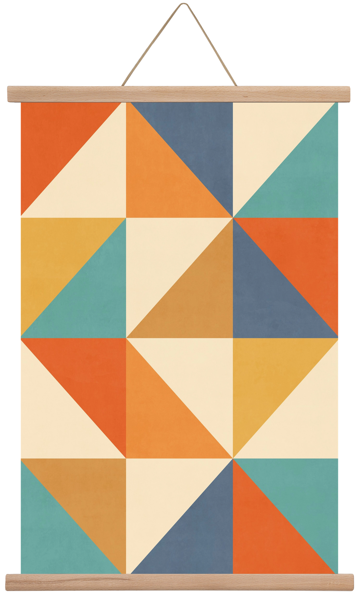 Triangle Composition 02, 40x60 cm (40x60 cm), Tölgy akasztó