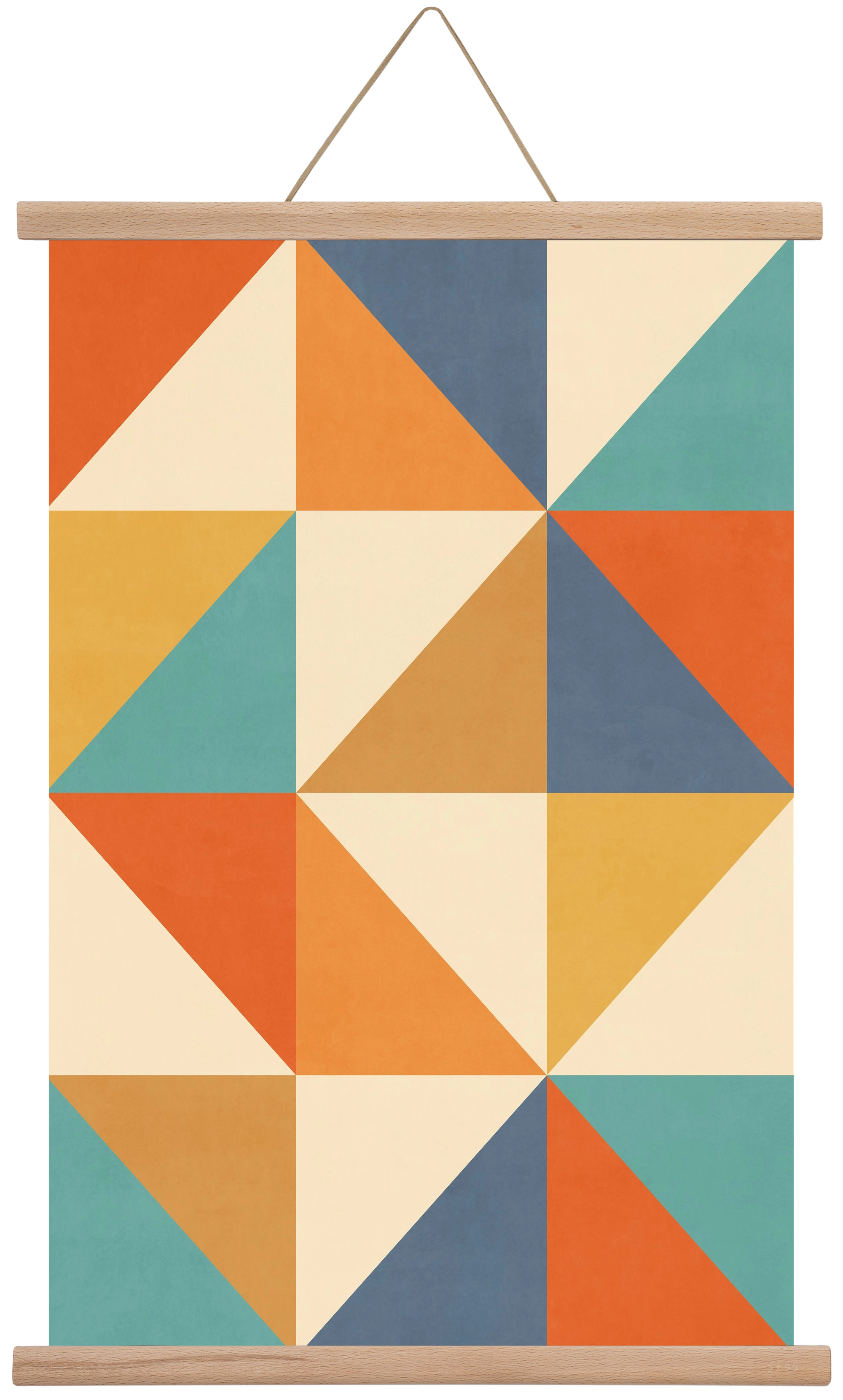 Triangle Composition 02, 40x60 cm (40x60 cm), Tölgy akasztó