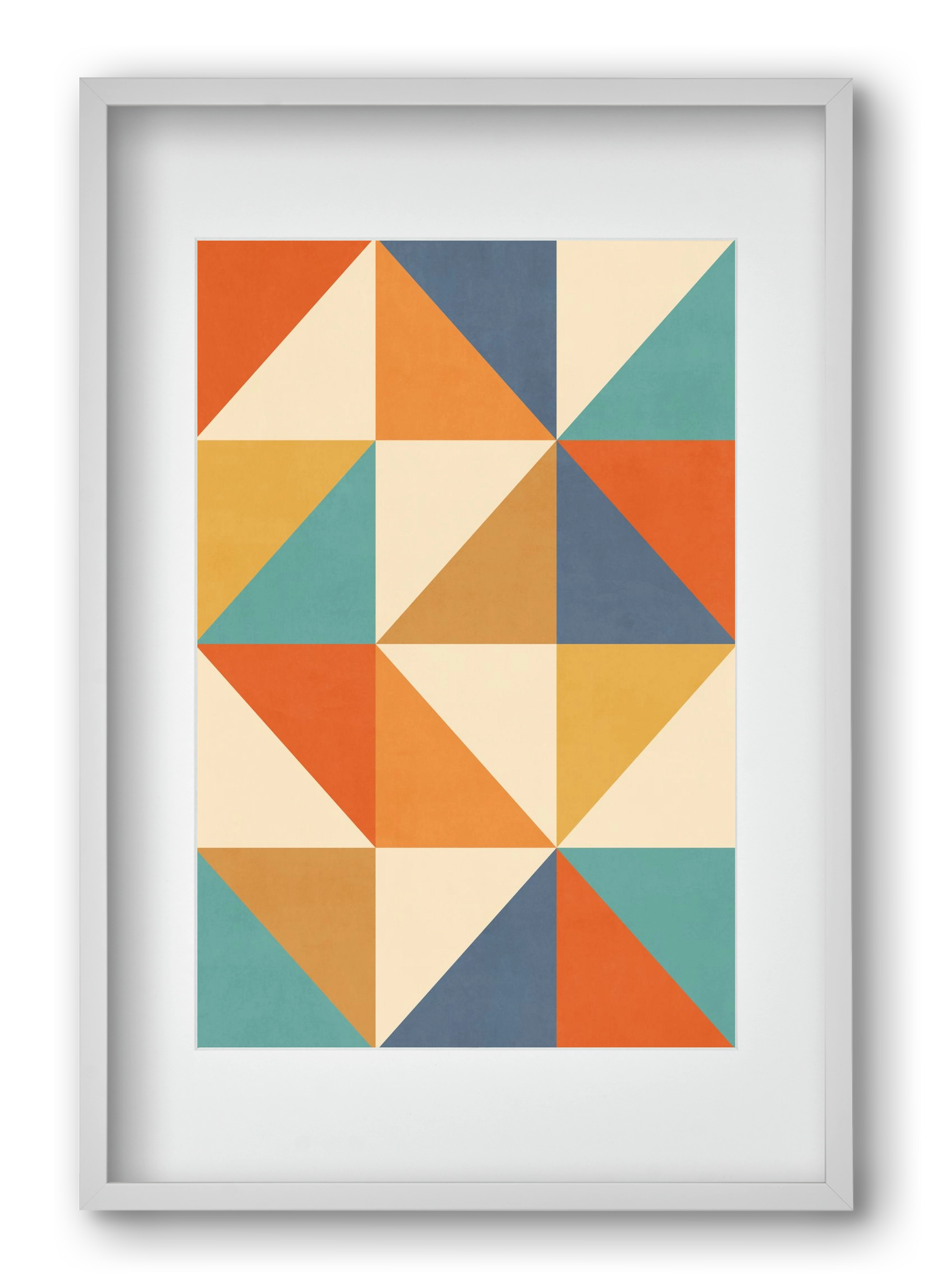 Triangle Composition 02, 40x60 cm (30x45 cm), Fehér keret, paszpartuval