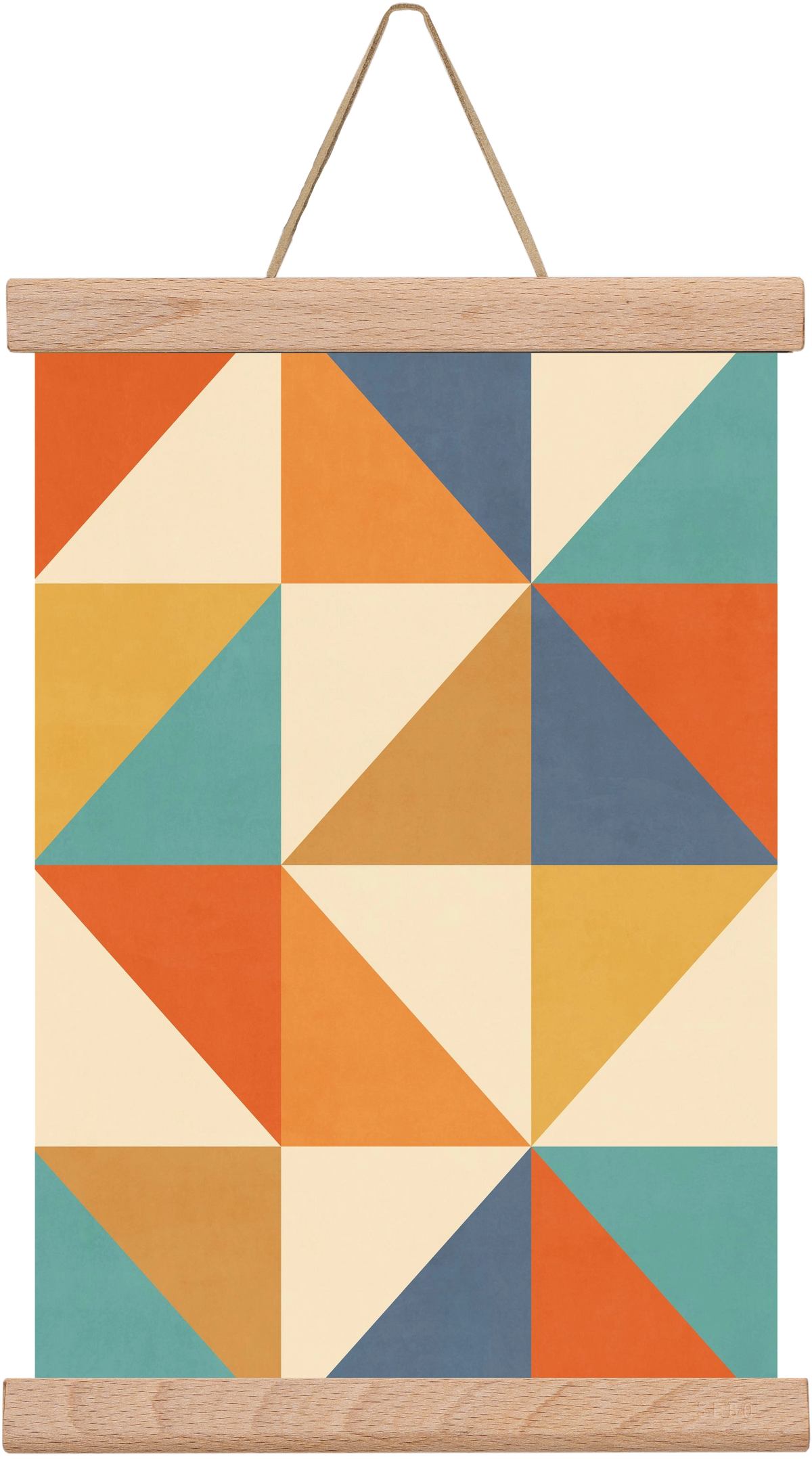 Triangle Composition 02, 20x30 cm (20x30 cm), Tölgy akasztó