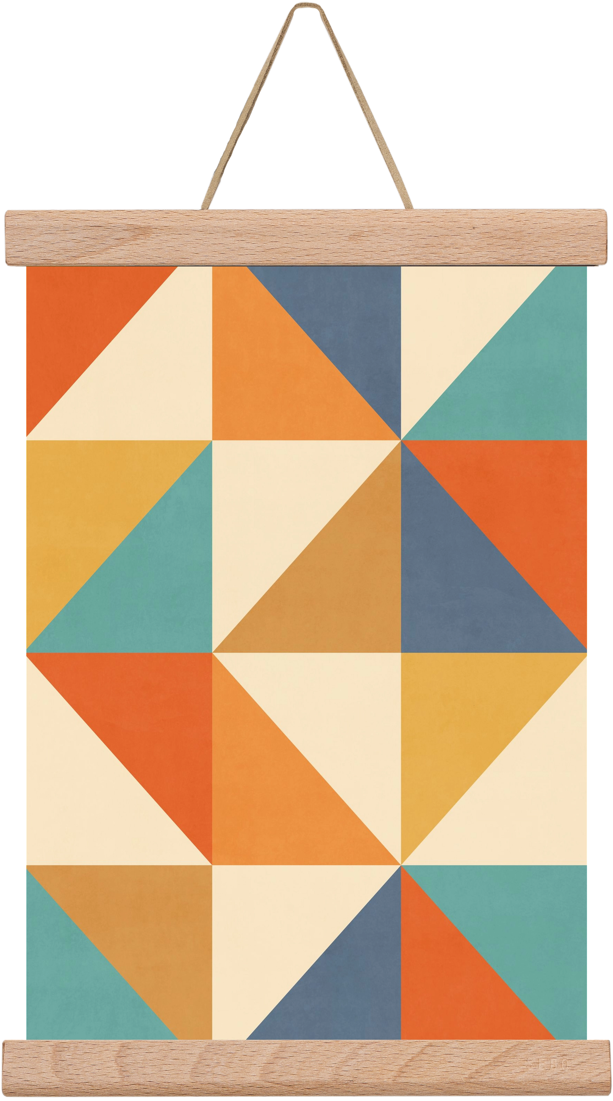 Triangle Composition 02, 20x30 cm (20x30 cm), Tölgy akasztó