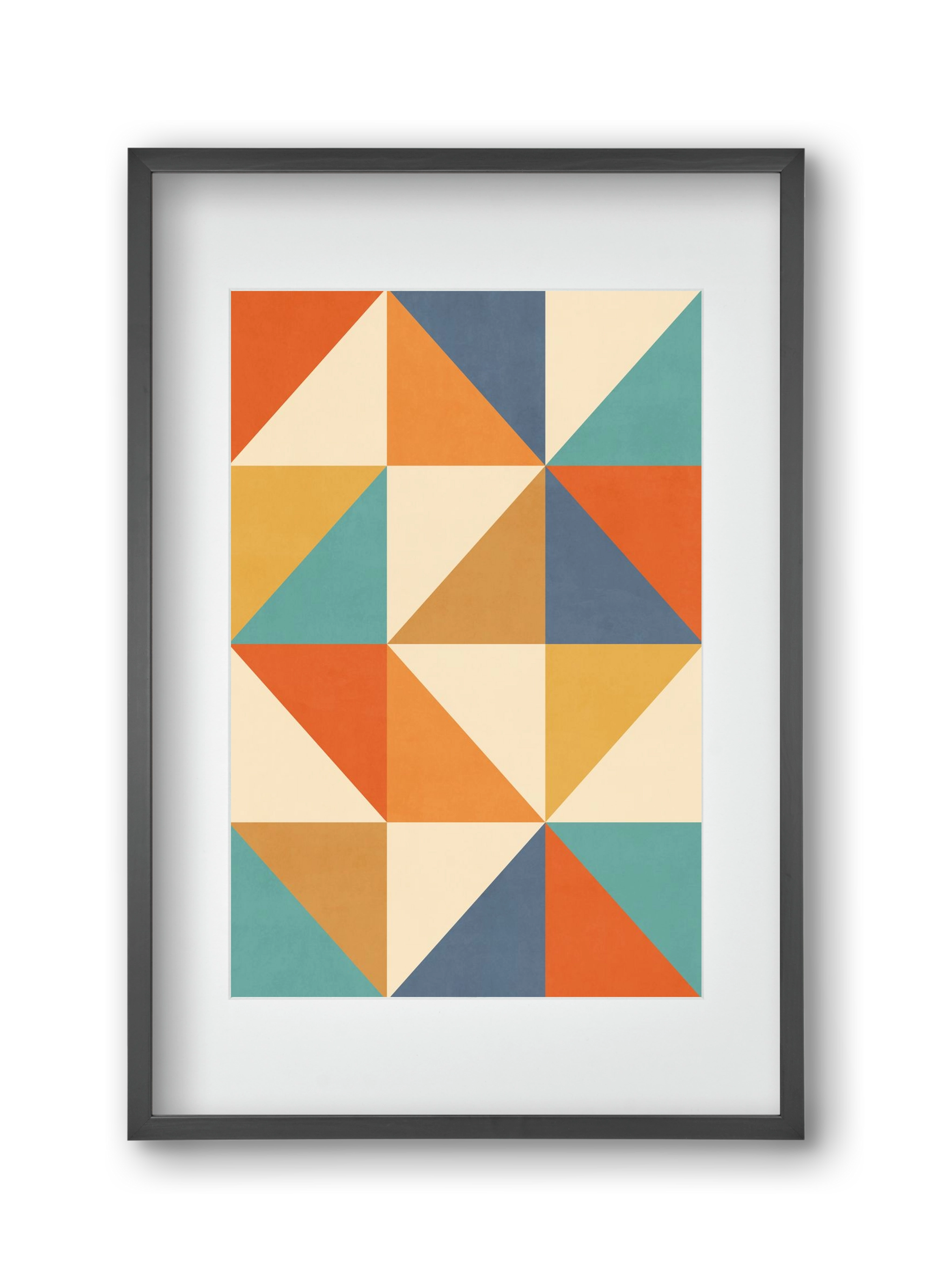 Triangle Composition 02, 30x45 cm (20x30 cm), Fekete keret, paszpartuval