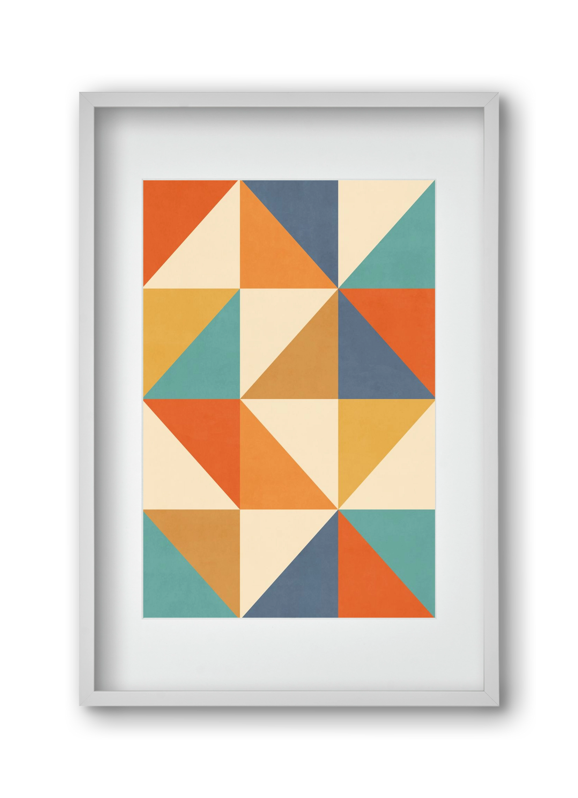 Triangle Composition 02, 30x45 cm (20x30 cm), Fehér keret, paszpartuval