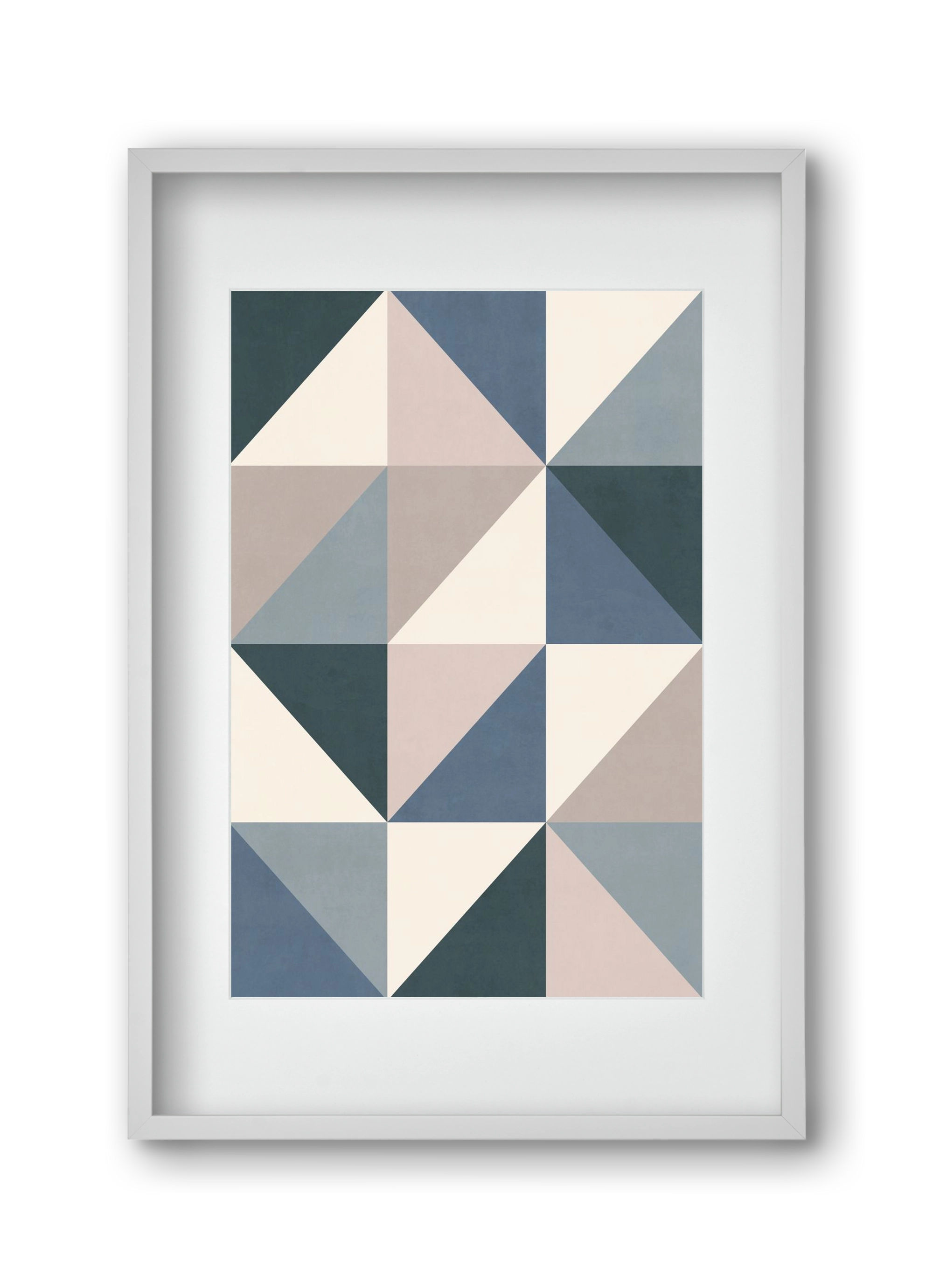 Triangle Composition 03, 30x45 cm (20x30 cm), Fehér keret, paszpartuval