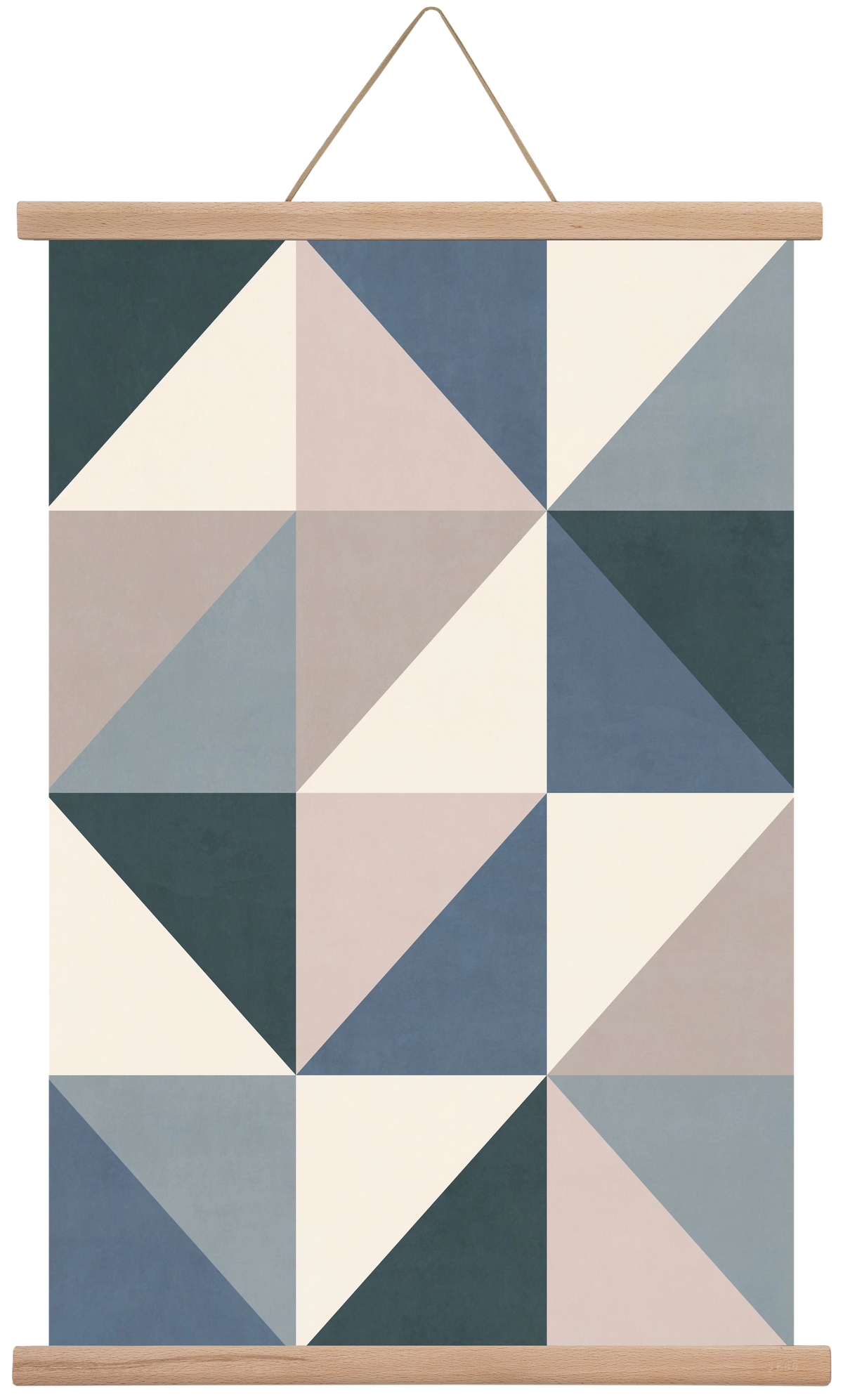 Triangle Composition 03, 40x60 cm (40x60 cm), Tölgy akasztó