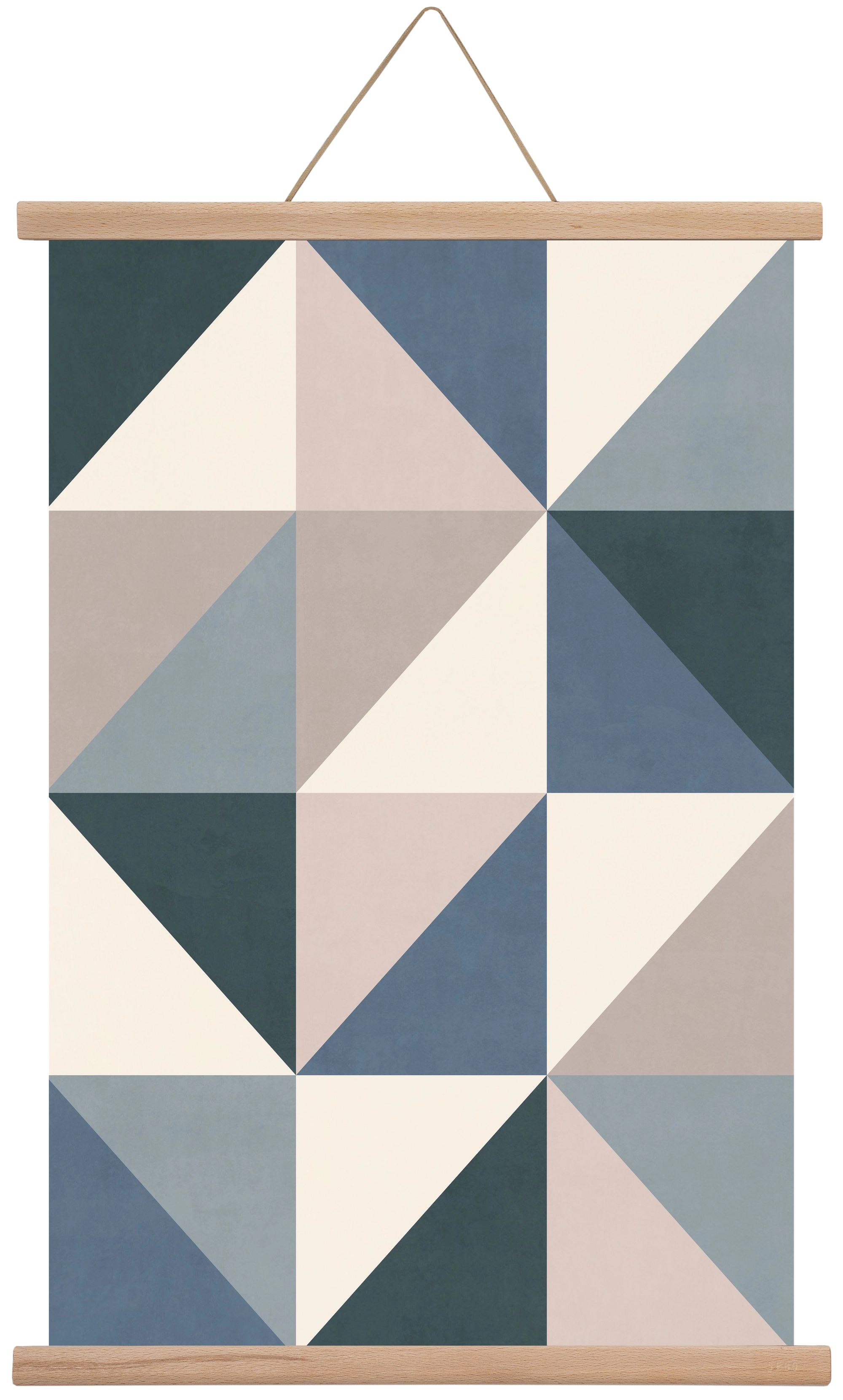 Triangle Composition 03, 40x60 cm (40x60 cm), Tölgy akasztó