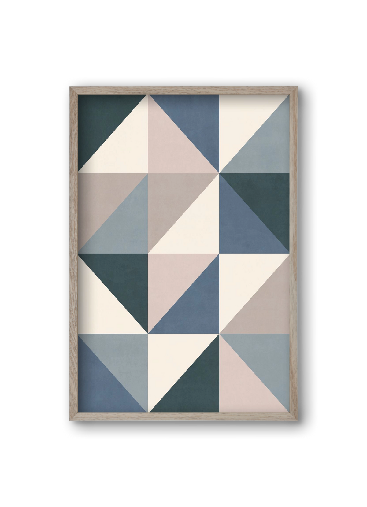 Triangle Composition 03, 20x30 cm (20x30 cm), Tölgy keret