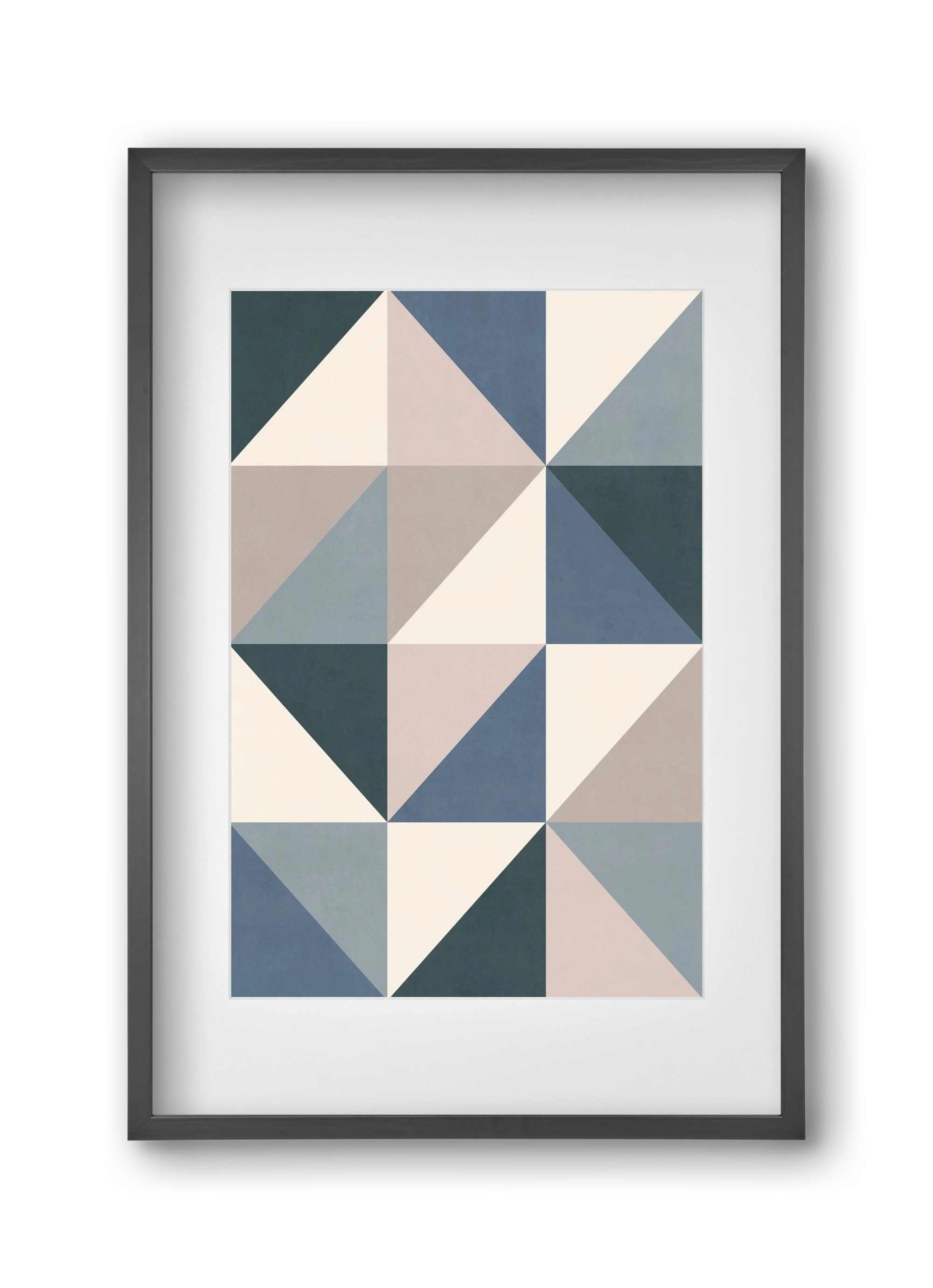 Triangle Composition 03, 30x45 cm (20x30 cm), Fekete keret, paszpartuval