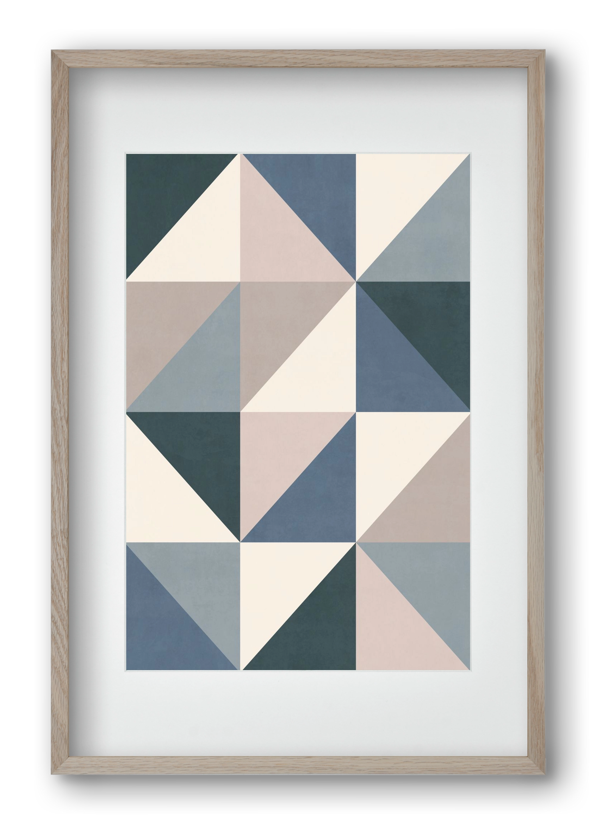 Triangle Composition 03, 40x60 cm (30x45 cm), Tölgy keret, paszpartuval