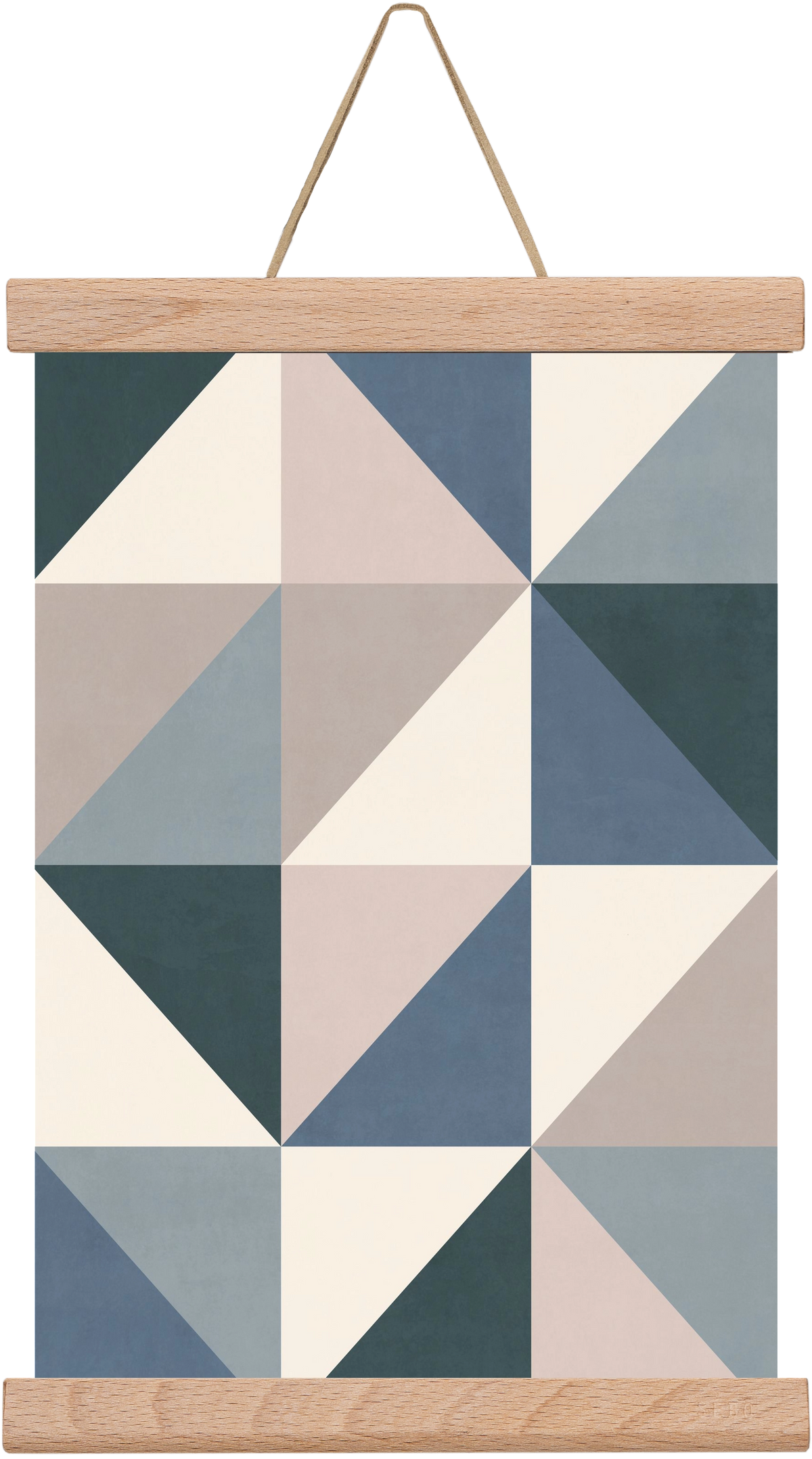 Triangle Composition 03, 20x30 cm (20x30 cm), Tölgy akasztó