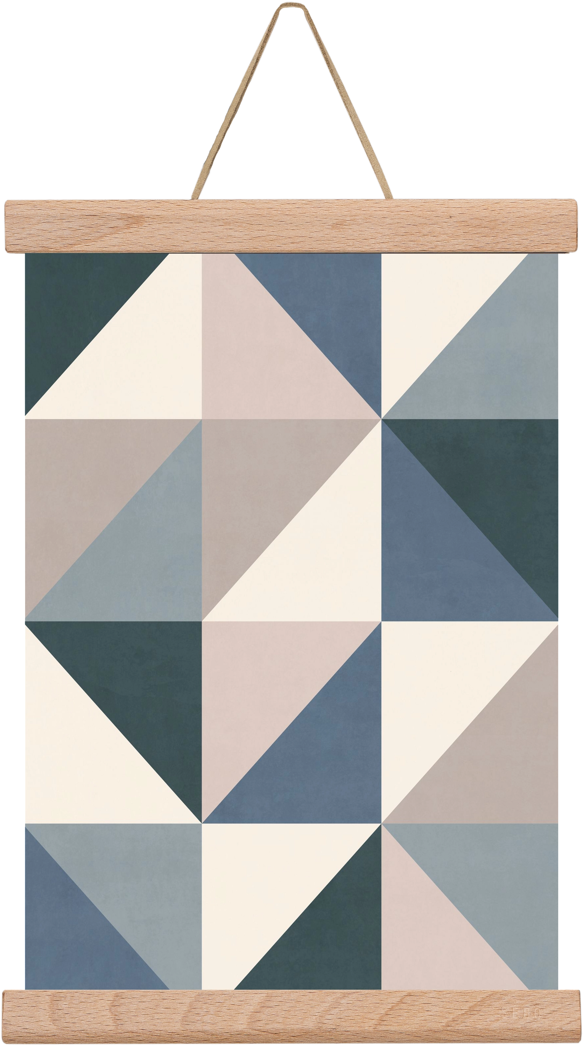 Triangle Composition 03, 20x30 cm (20x30 cm), Tölgy akasztó