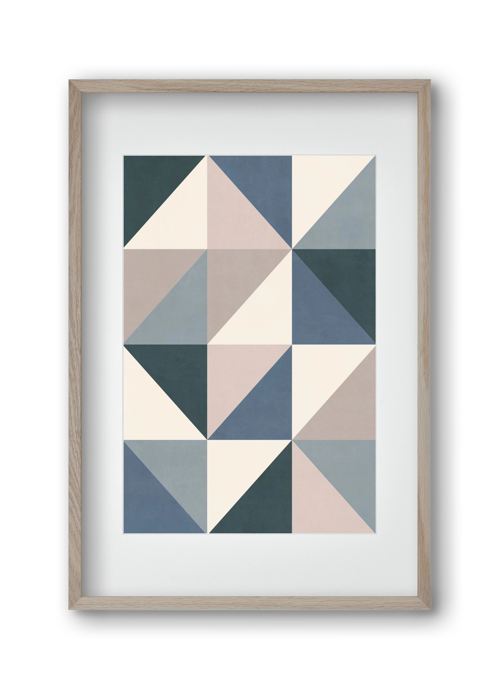 Triangle Composition 03, 30x45 cm (20x30 cm), Tölgy keret, paszpartuval