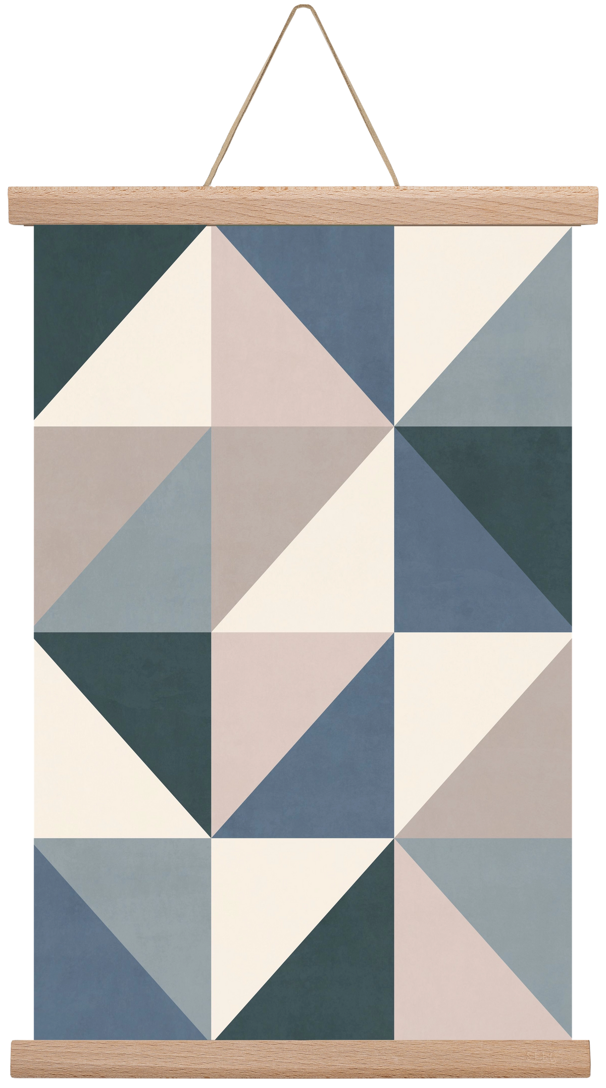 Triangle Composition 03, 30x45 cm (30x45 cm), Tölgy akasztó
