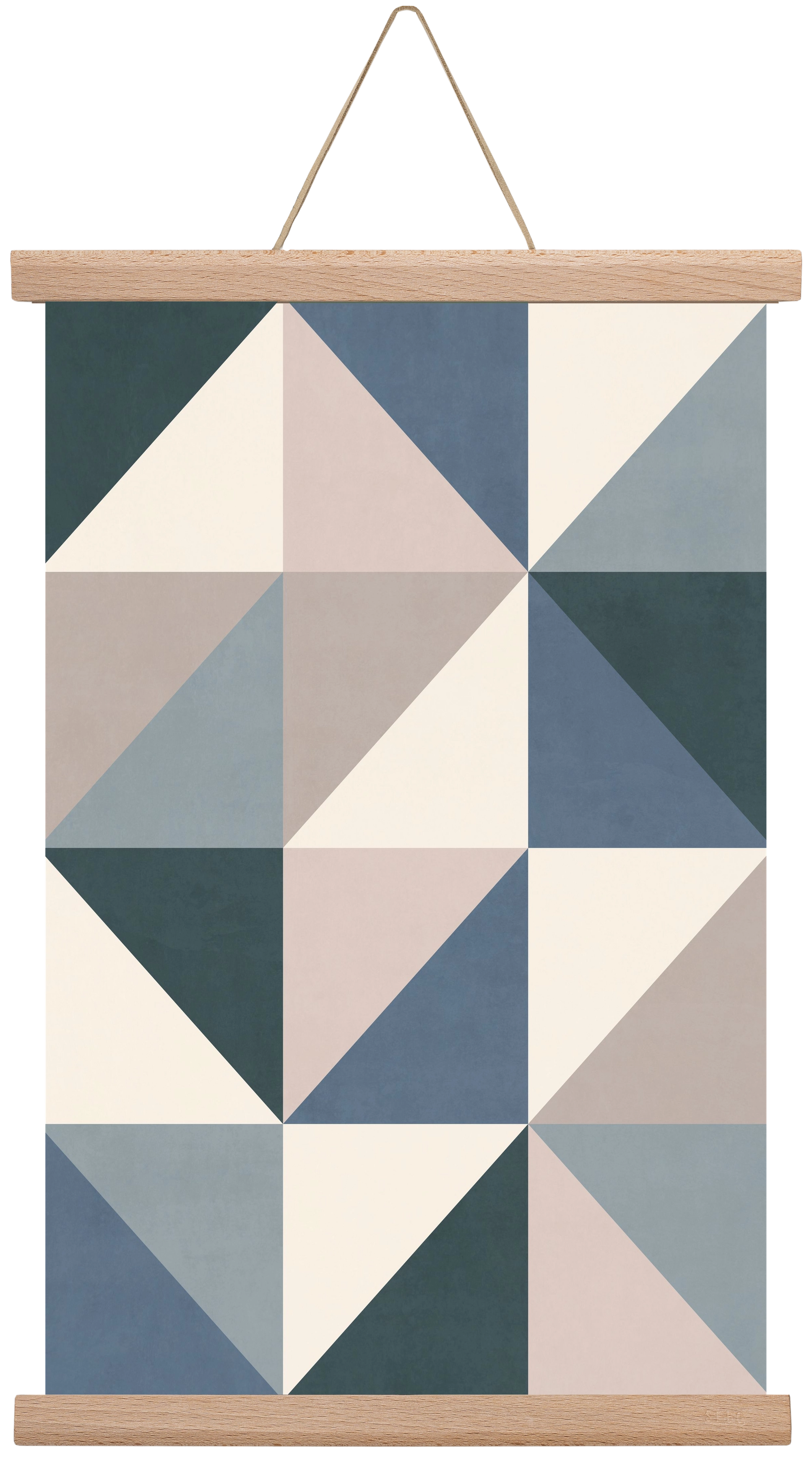 Triangle Composition 03, 30x45 cm (30x45 cm), Tölgy akasztó