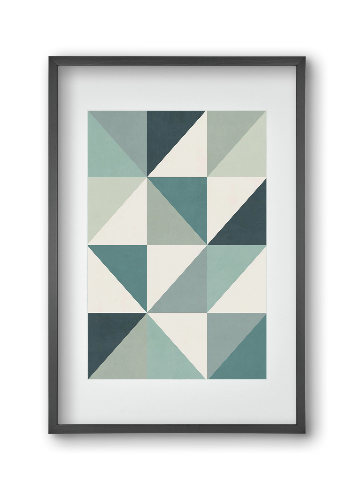 Triangle Composition 04, 30x45 cm (20x30 cm), Fekete keret, paszpartuval