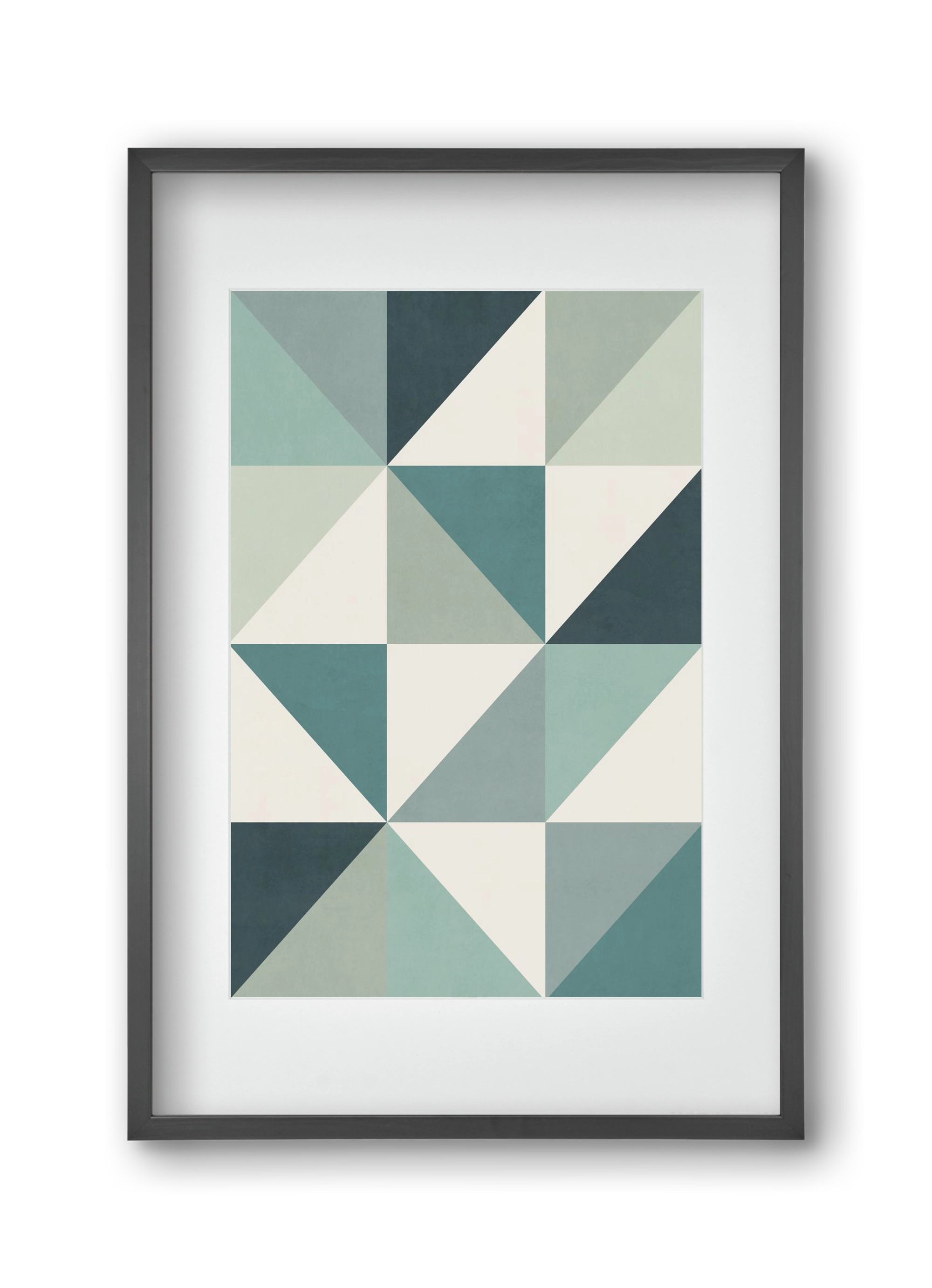 Triangle Composition 04, 30x45 cm (20x30 cm), Fekete keret, paszpartuval