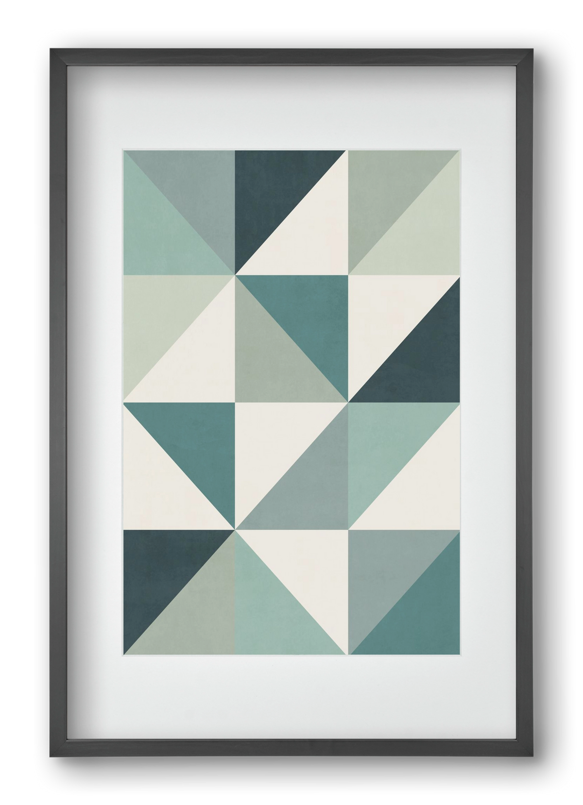Triangle Composition 04, 40x60 cm (30x45 cm), Fekete keret, paszpartuval