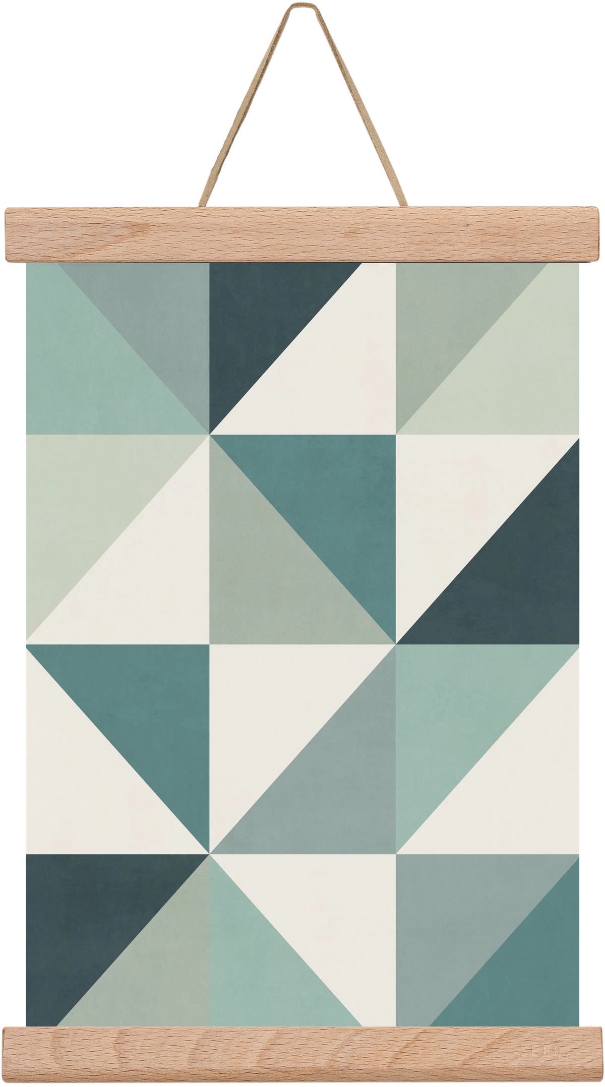 Triangle Composition 04, 20x30 cm (20x30 cm), Tölgy akasztó