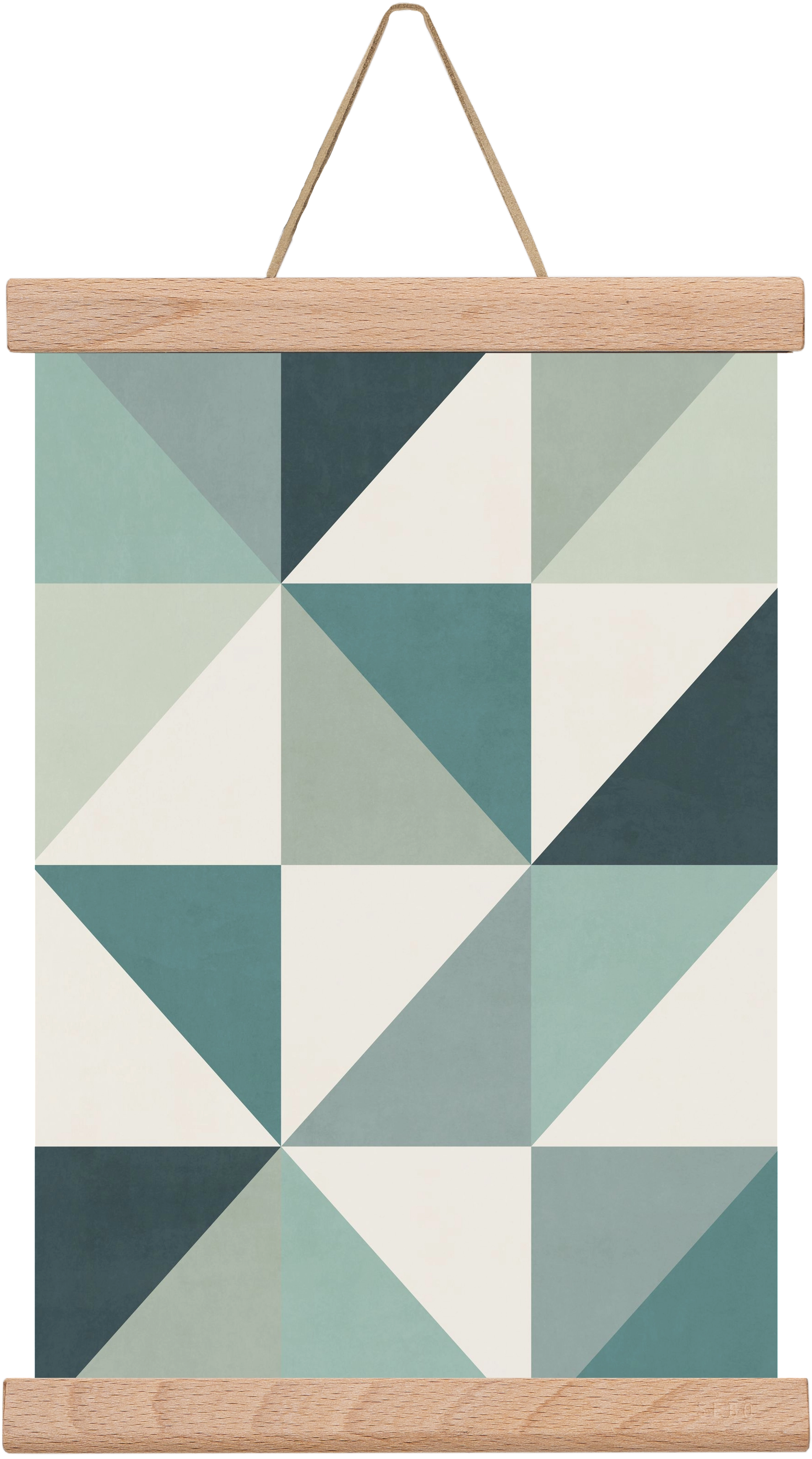 Triangle Composition 04, 20x30 cm (20x30 cm), Tölgy akasztó