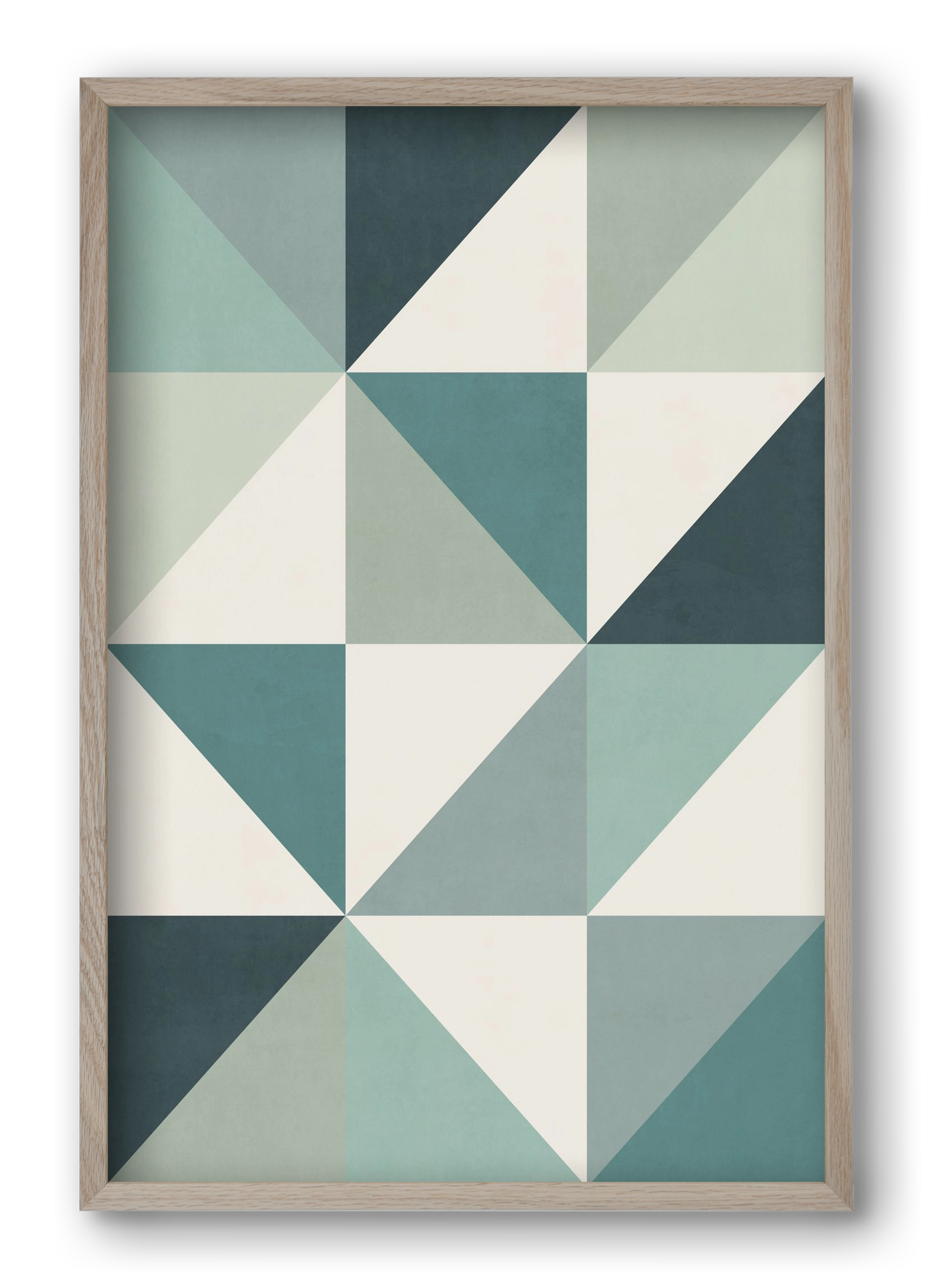 Triangle Composition 04, 40x60 cm (40x60 cm), Tölgy keret