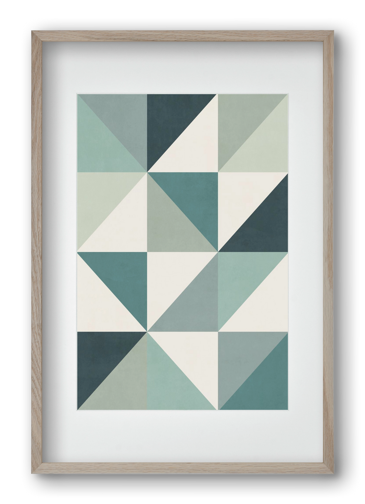 Triangle Composition 04, 40x60 cm (30x45 cm), Tölgy keret, paszpartuval